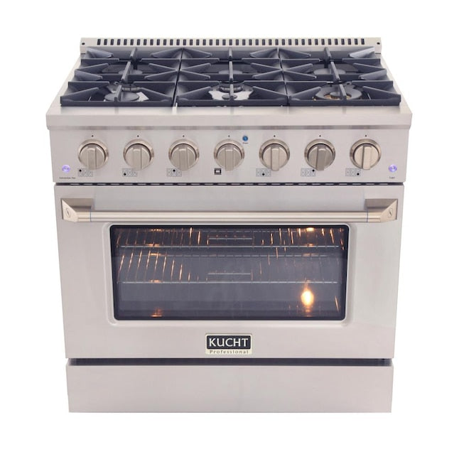 Kucht 36" Pro-Style Dual Fuel Range with 6 Burners