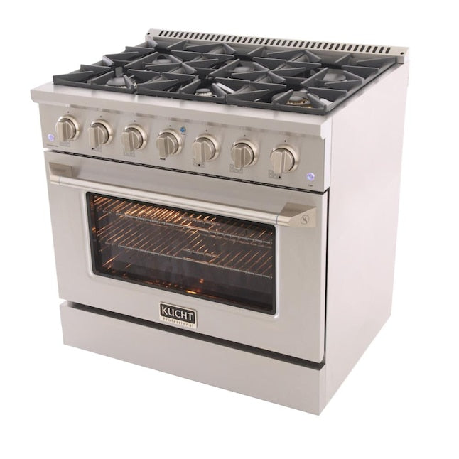 Kucht 36" Pro-Style Dual Fuel Range with 6 Burners