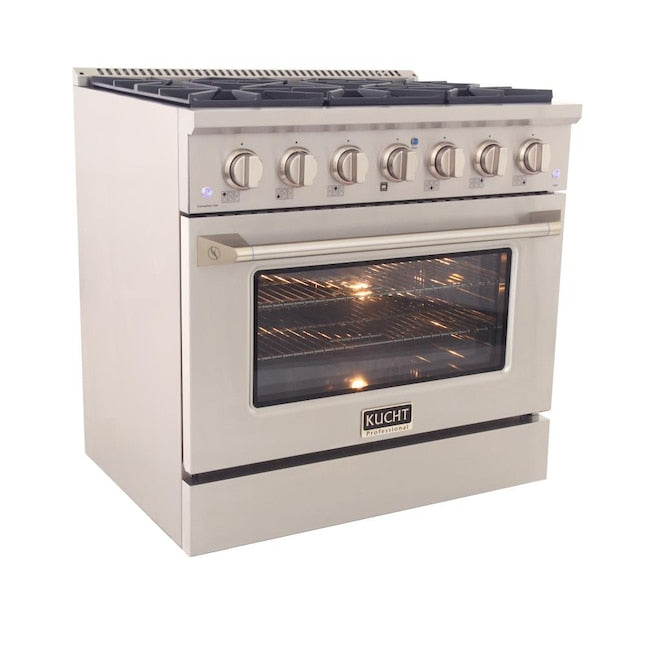 Kucht 36" Pro-Style Dual Fuel Range with 6 Burners