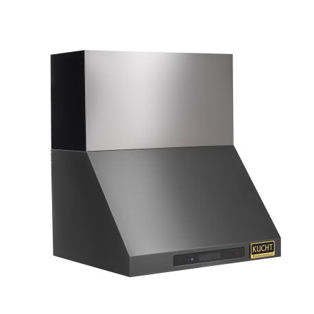 Kucht Professional Gemstone Wall Mount Range Hood in Titanium Stainless Steel