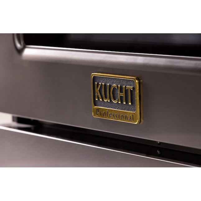 Kucht Gemstone Professional 30" 4.2 cu. ft. Range in Titanium Stainless Steel with Gold Accents