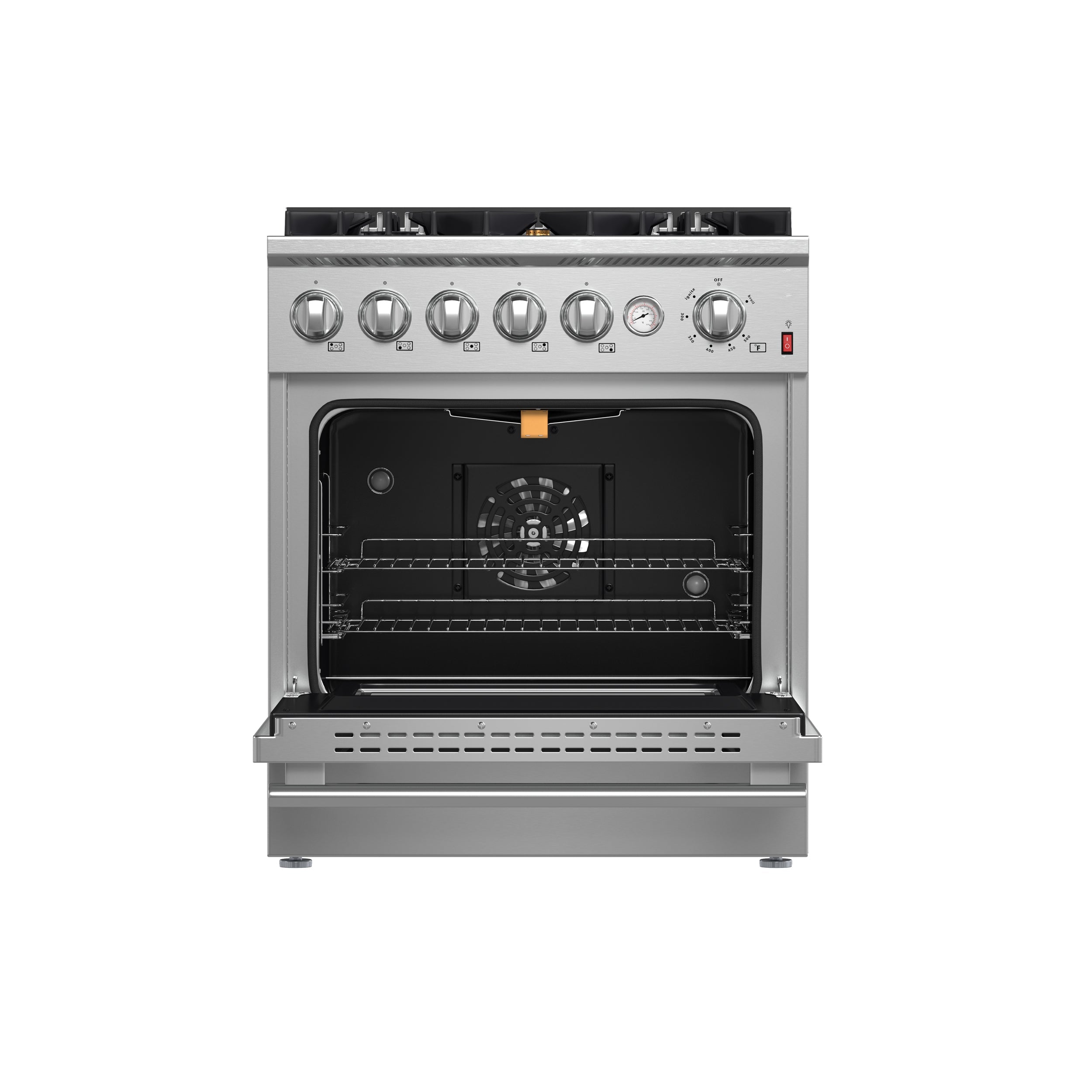 FORNO Giovanni 30" 4.32 cu. ft. Gas Range with 5 Sealed Burners, Air Fry Basket, Wok Support and Griddle