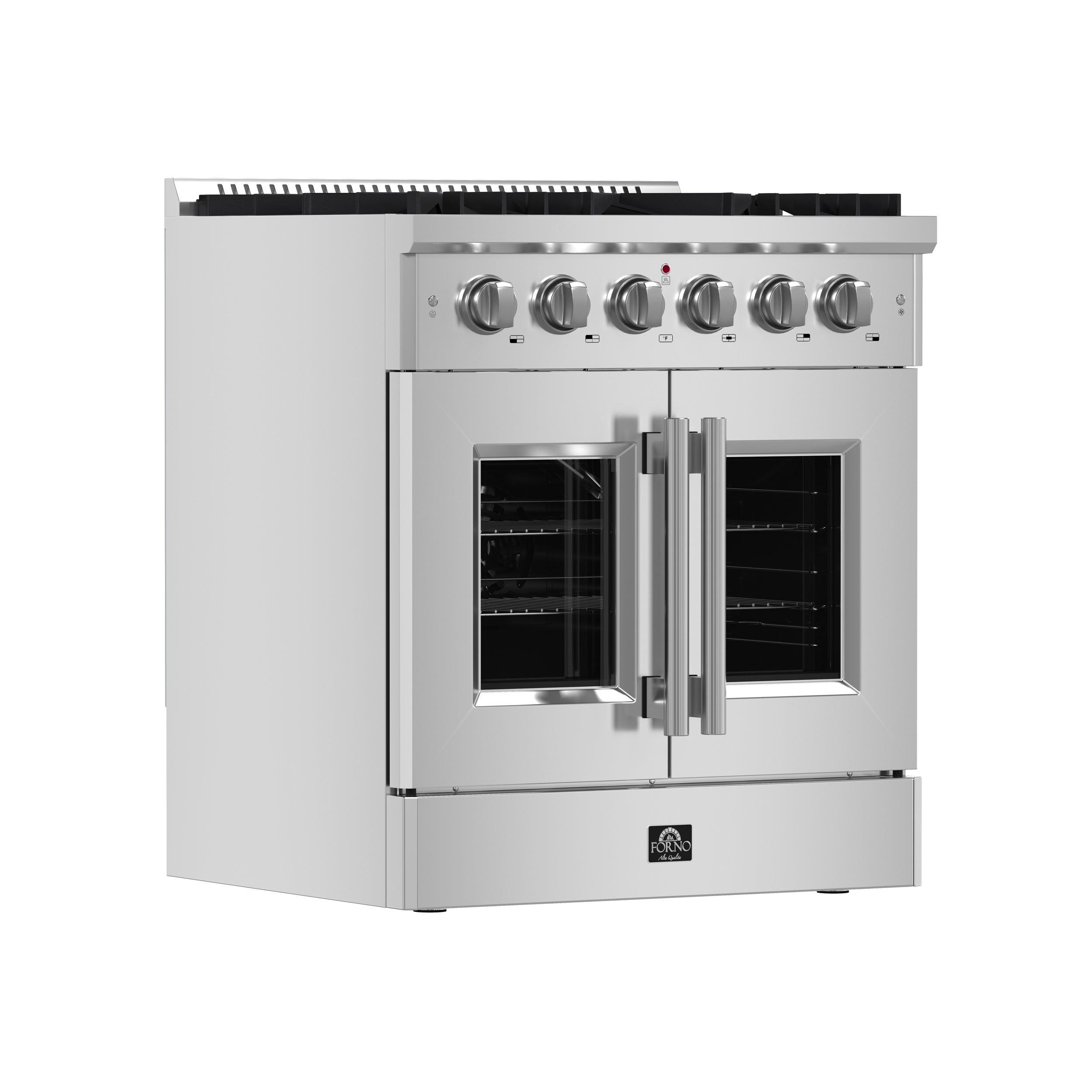 FORNO Galiano 30" 4.32 cu. ft. French Door Gas Range with 5 Sealed Burners