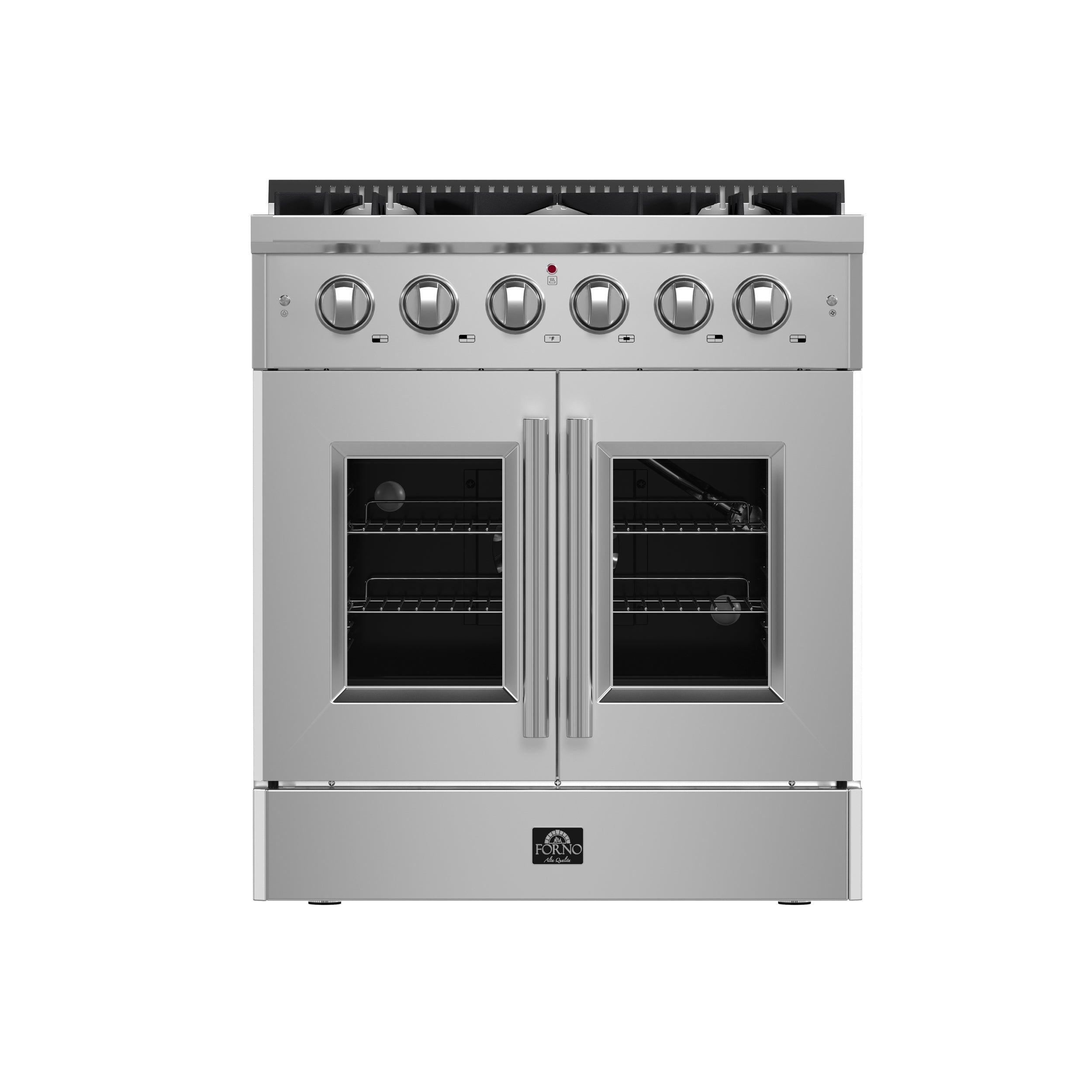 FORNO Galiano 30" 4.32 cu. ft. French Door Gas Range with 5 Sealed Burners