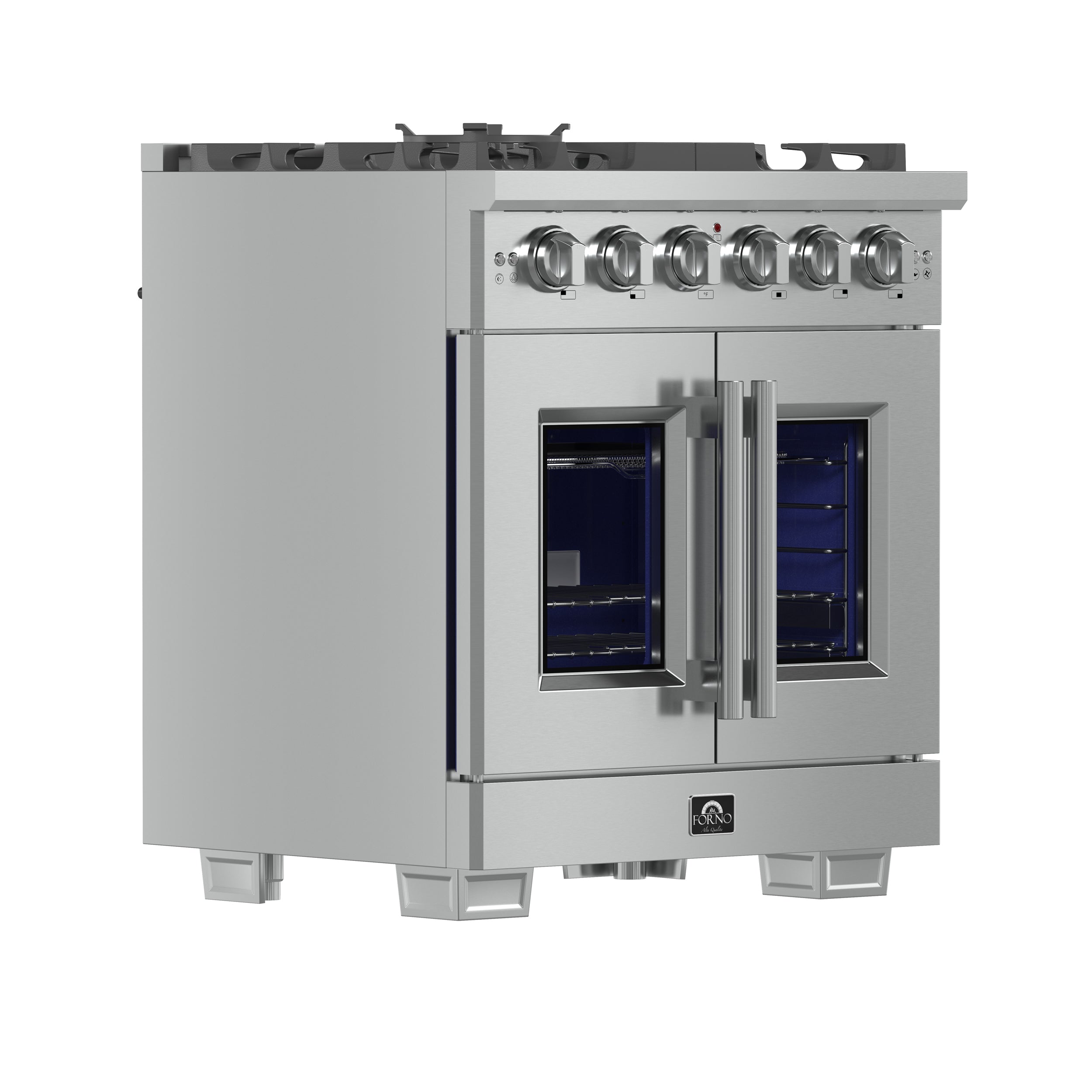 FORNO Capriasca 30" 4.32 cu. ft. Professional Gas Range with French Door and 5 Sealed Burners