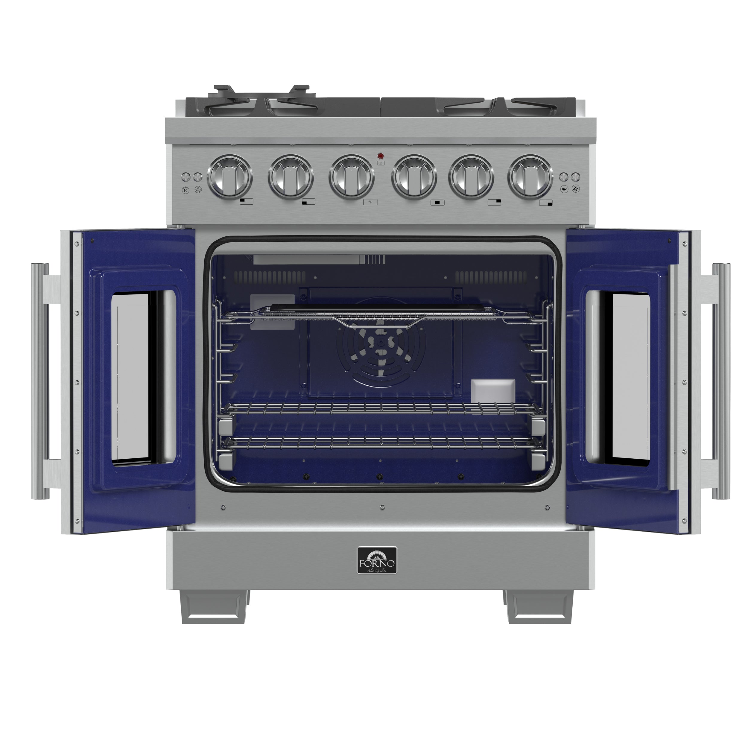 FORNO Capriasca 30" 4.32 cu. ft. Professional Gas Range with French Door and 5 Sealed Burners