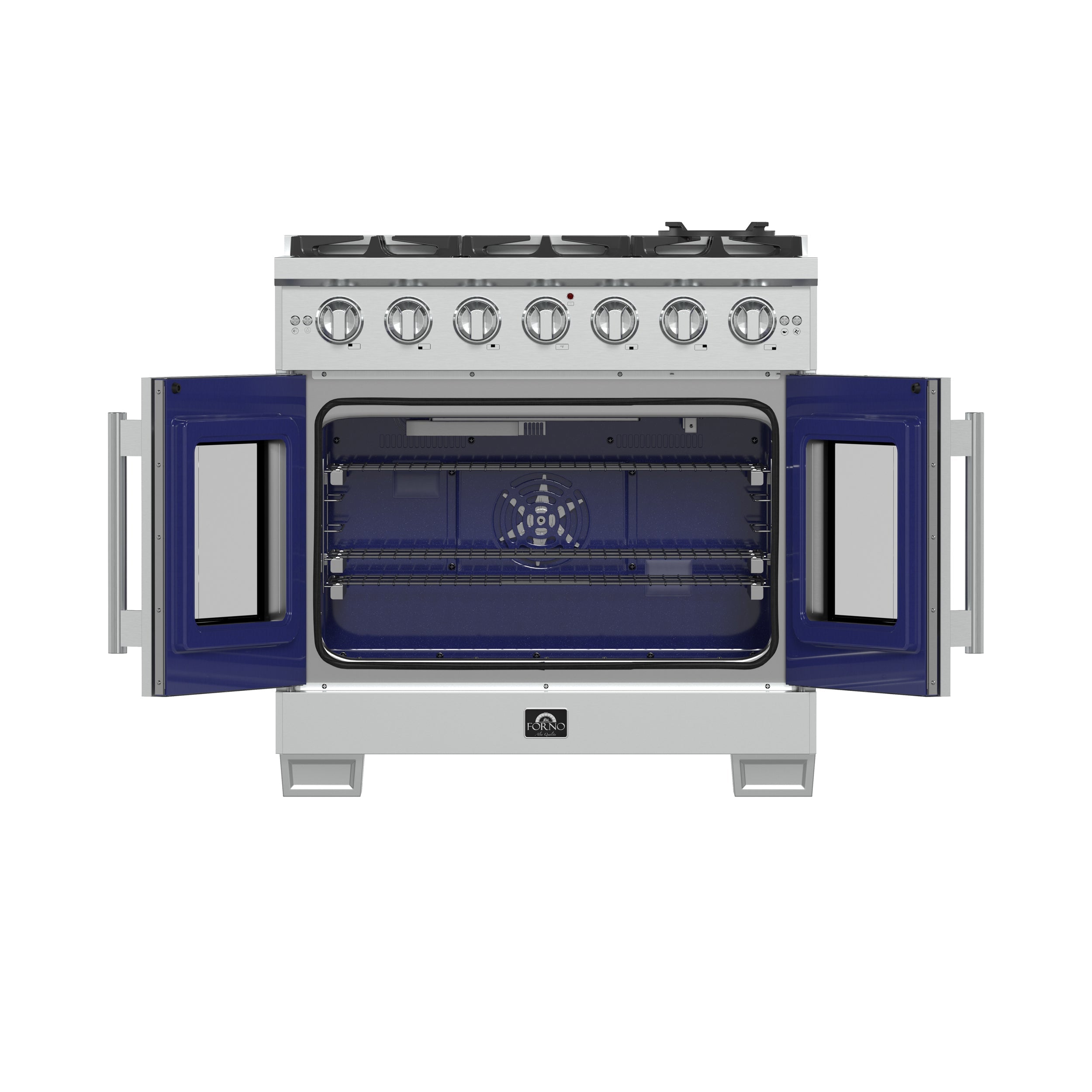 FORNO Capriasca 36" 5.36 cu. ft. Professional Gas Range with French Door and 6 Sealed Burners