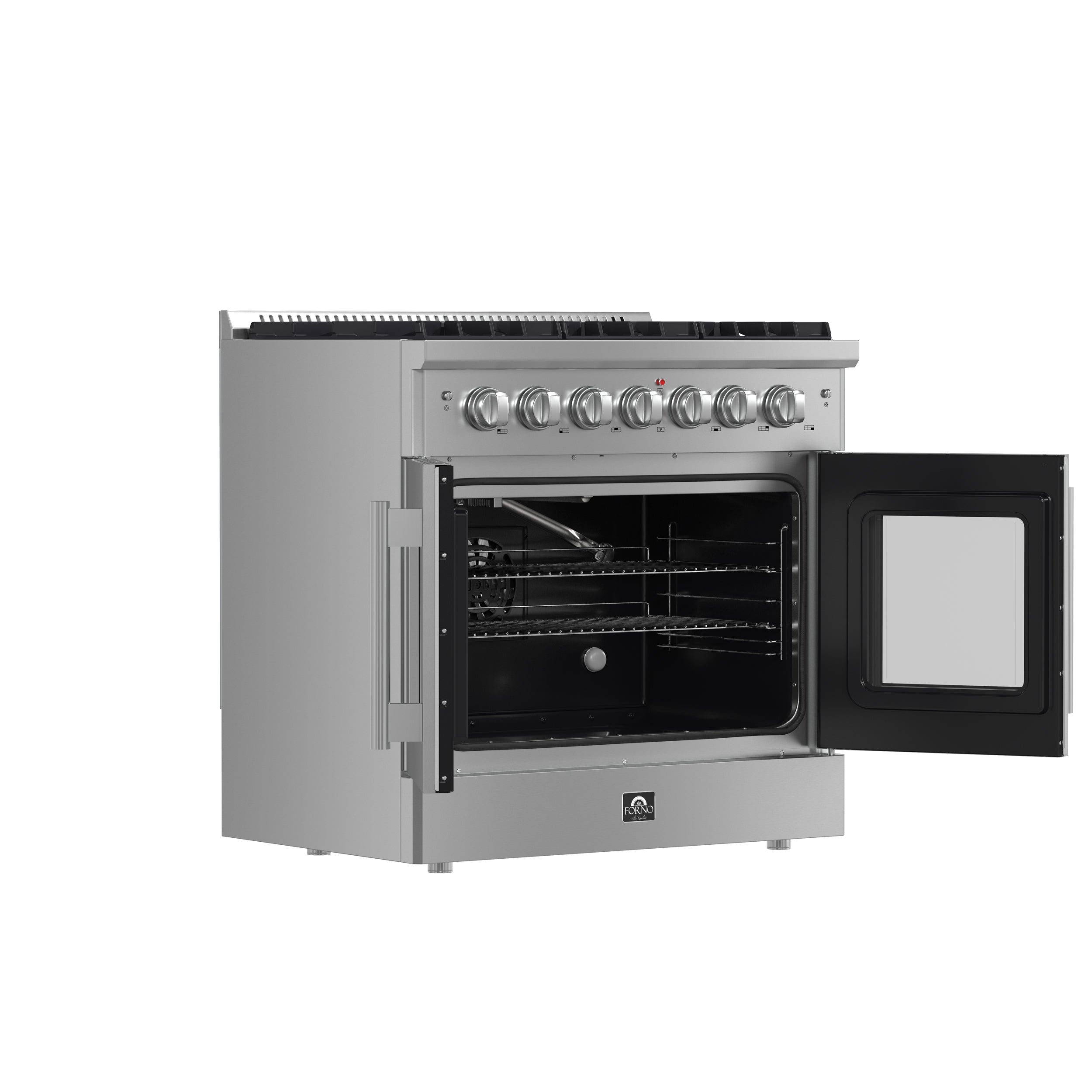 FORNO Galiano 36" 5.36 cu. ft. Freestanding Gas Range with French Door and 6 Burners