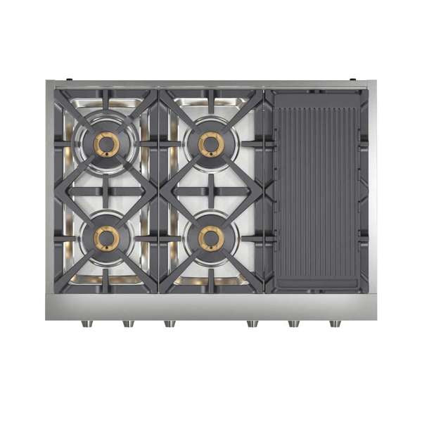 FORNO Spezia 36" Gas Rangetop with 6 Sealed Burners in Stainless Steel