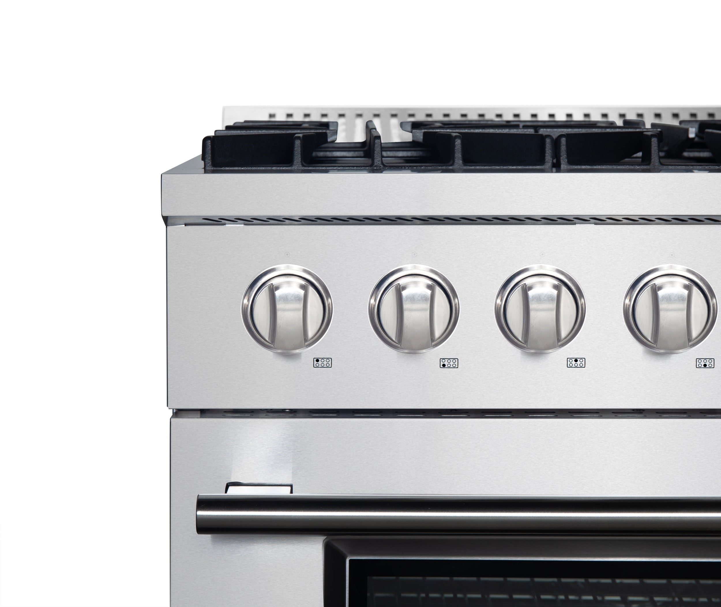 FORNO Marco 36" 5.36 cu. ft. Dual Fuel Range in Stainless Steel with 6 Sealed Burners