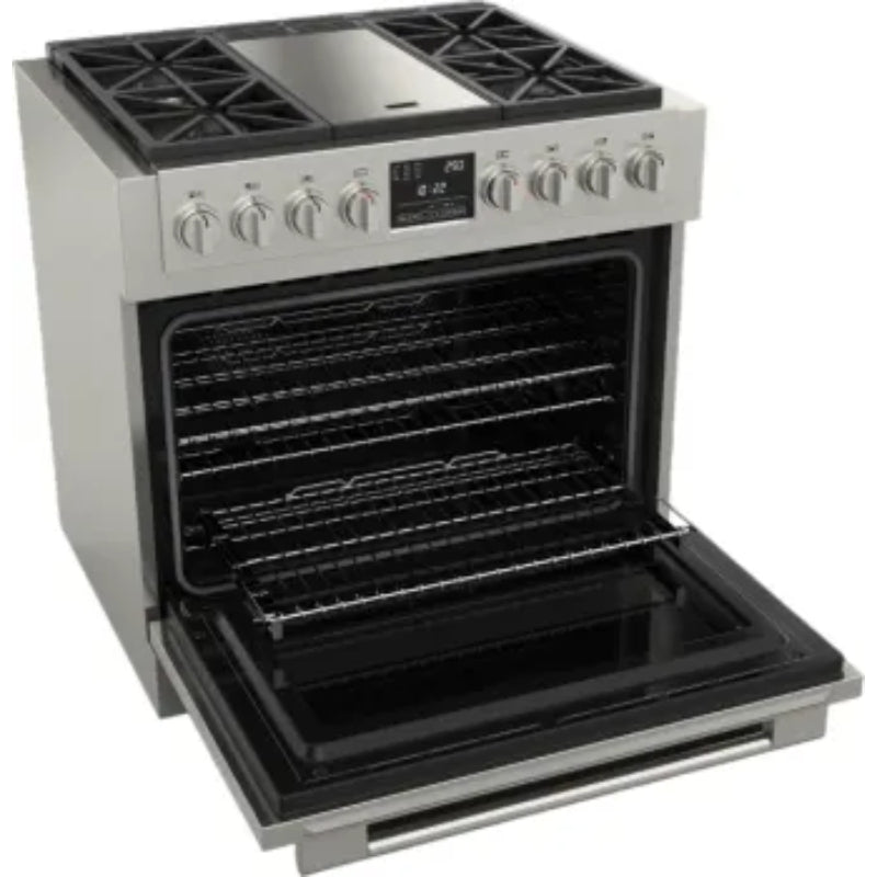 Fulgor Milano Sofia 600 Series 36 Inch Freestanding Professional Dual Fuel Range with 4 Sealed Burners