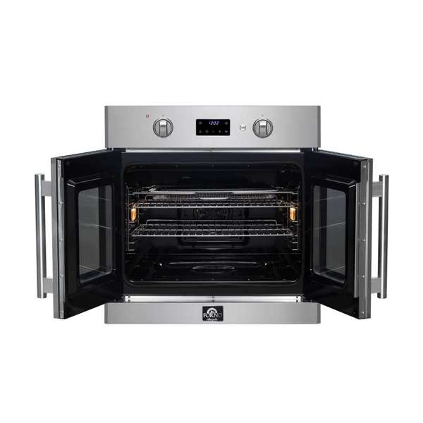 FORNO Asti 30" 3.58 cu. ft. French Door Electric Wall Oven with Air Fry, Self-Clean and Sous Vide