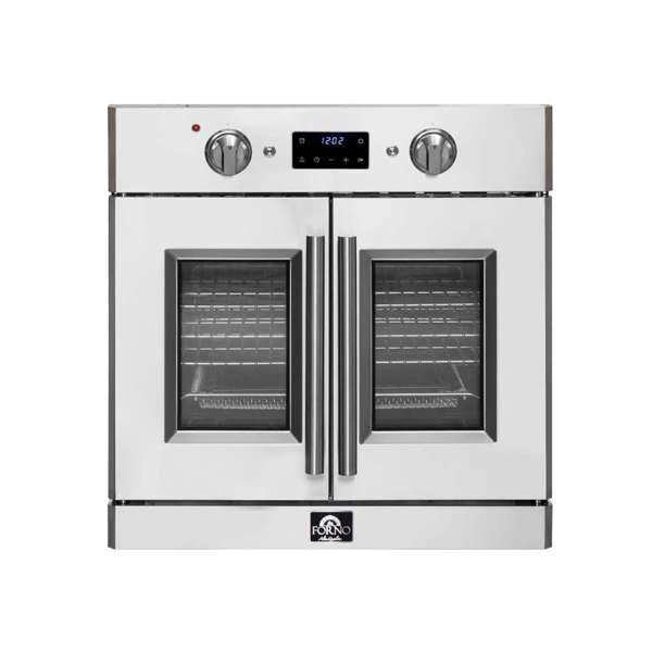 FORNO Gallico 30" 3.58 cu. ft. French Door Electric Wall Oven with Telescopic Racks, Air Fry, Self-Clean and Sous Vide