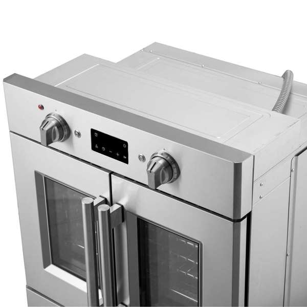 FORNO Gallico 30" 3.58 cu. ft. French Door Electric Wall Oven with Telescopic Racks, Air Fry, Self-Clean and Sous Vide