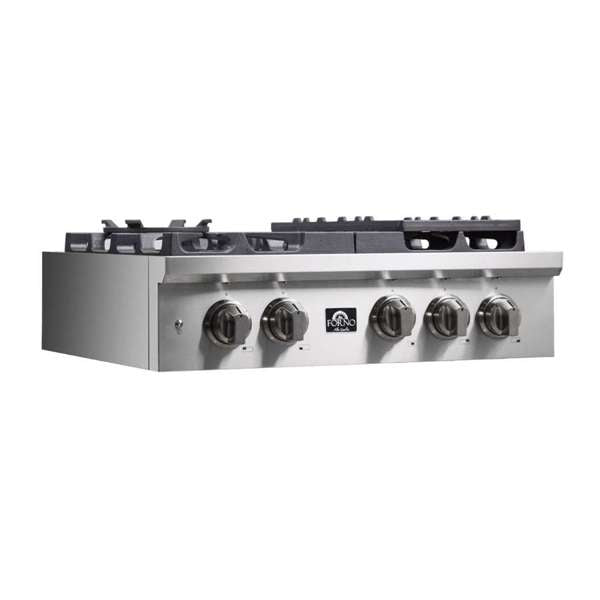 FORNO Spezia 30" Gas Rangetop with 5 Sealed Burners in Stainless Steel