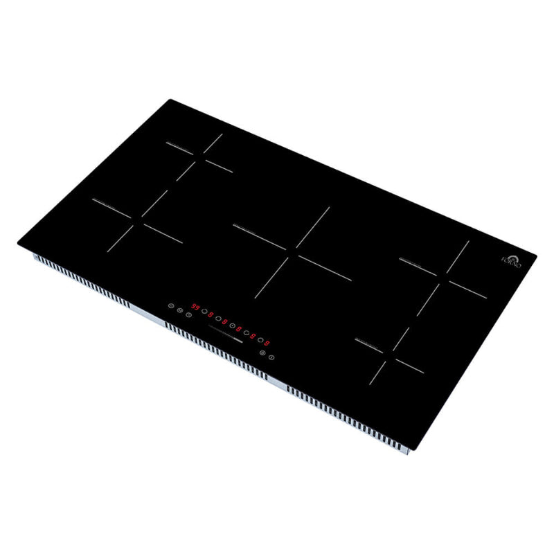 FORNO Parco 36-Inch Induction Cooktop, 5 Zones, 10200W, Touch Control, 9 Power Levels & Booster Function