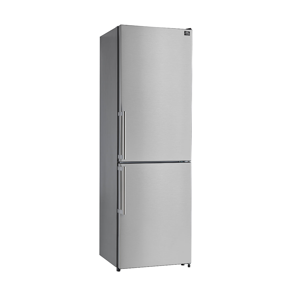 FORNO Guardia 23.4" 10.8 cu. ft. Right Swing Refrigerator with Bottom Freezer in Stainless Steel