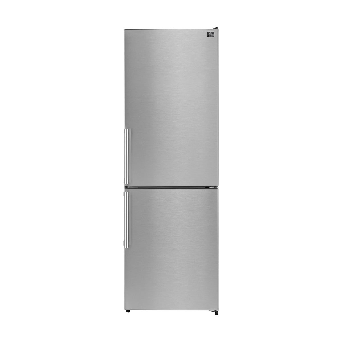 FORNO Guardia 23.4" 10.8 cu. ft. Right Swing Refrigerator with Bottom Freezer in Stainless Steel