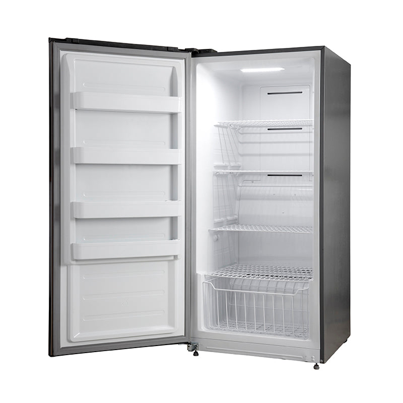 FORNO Rizzuto 32" 13.8 cu. ft. Left Hand Swing Dual Zone Refrigerator/Freezer in Stainless Steel with Grill Trim Kit