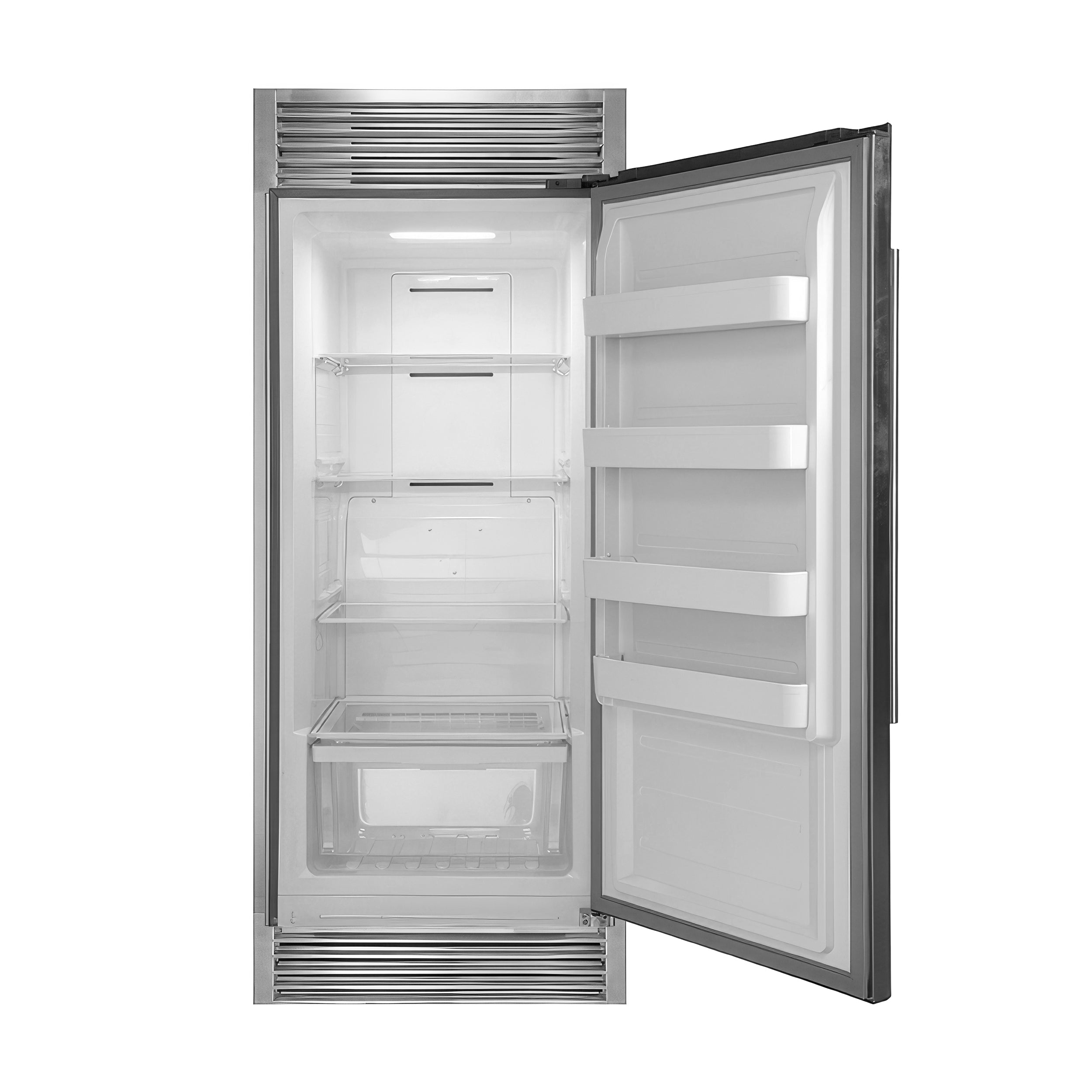 FORNO Rizzuto 32″ 13.8 cu. ft. Right Hand Swing Dual Zone Refrigerator/Freezer in Stainless Steel with Grill Trim Kit