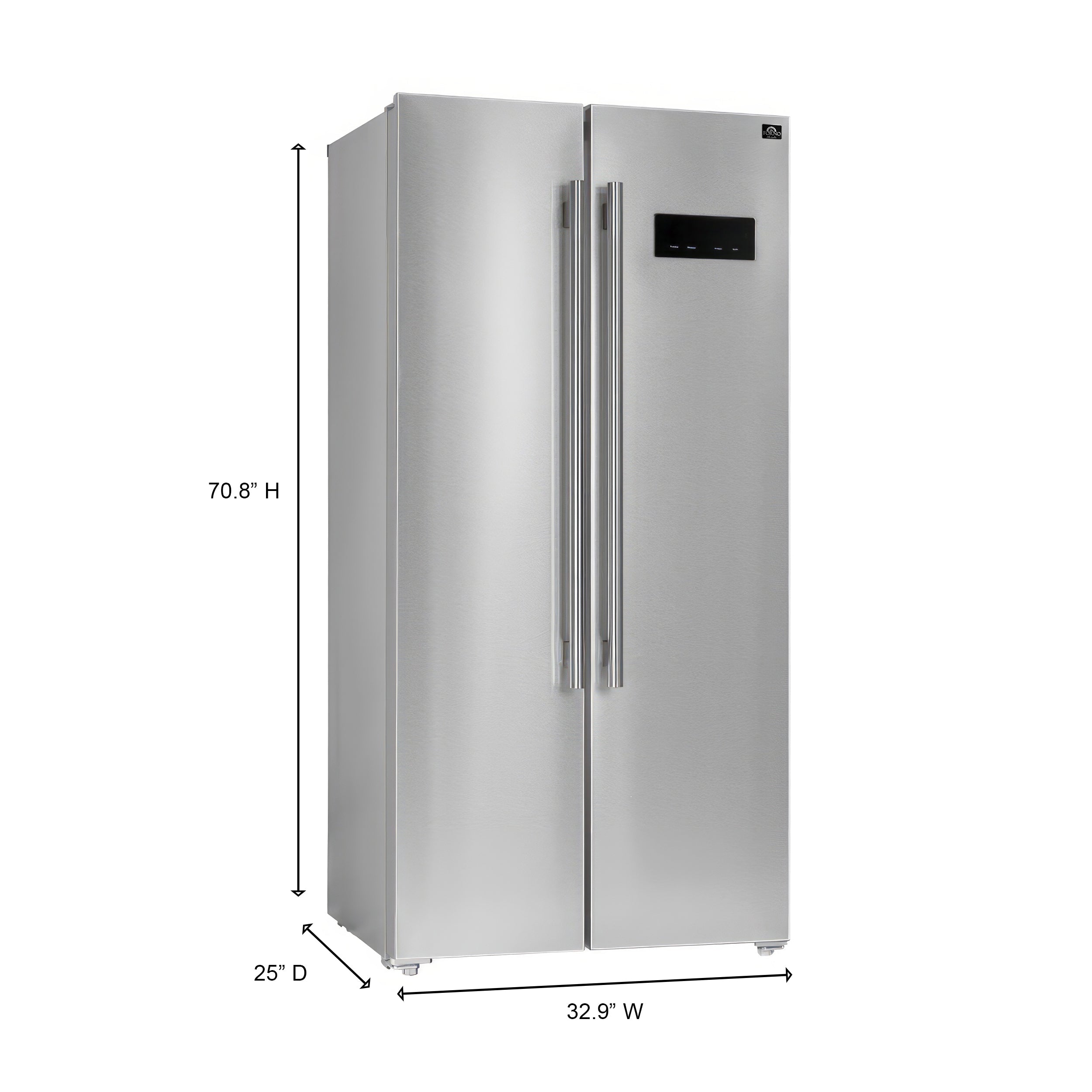 FORNO Salerno 33" 15.6 cu. ft. Side-by-Side Built-In Refrigerator