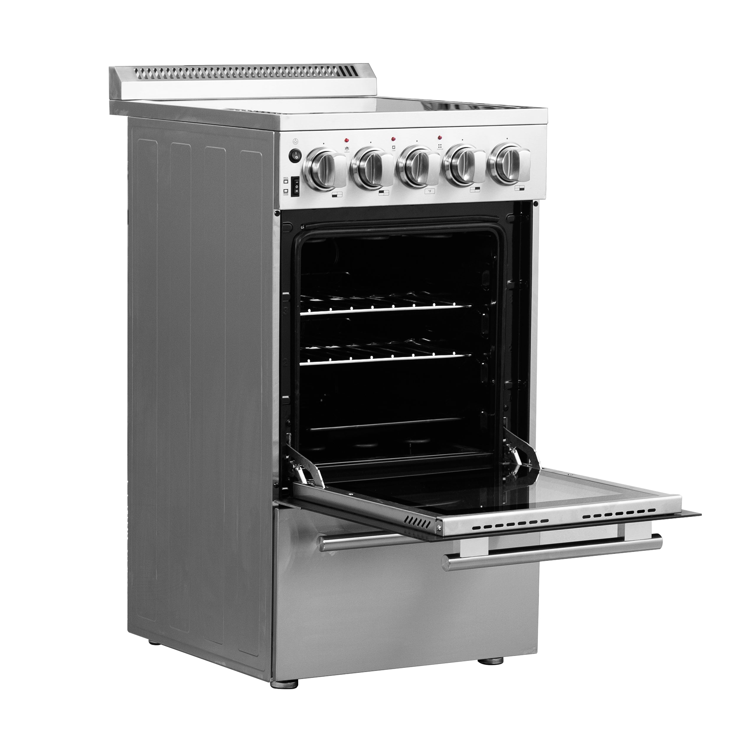 FORNO Pallerno 20" 2.05 cu.ft. Freestanding Electric Range with 4 Elements in Stainless Steel