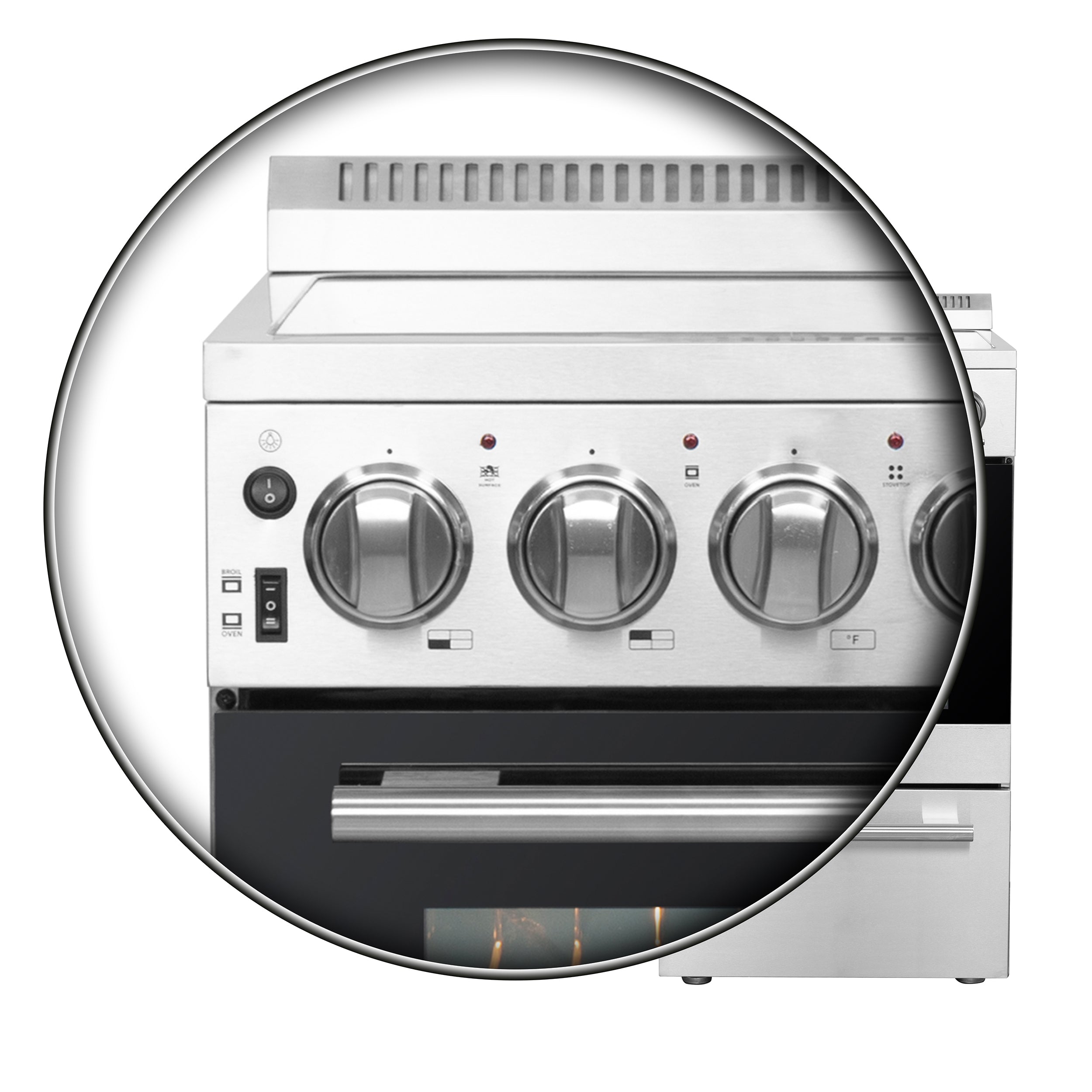 FORNO Pallerno 20" 2.05 cu.ft. Freestanding Electric Range with 4 Elements in Stainless Steel