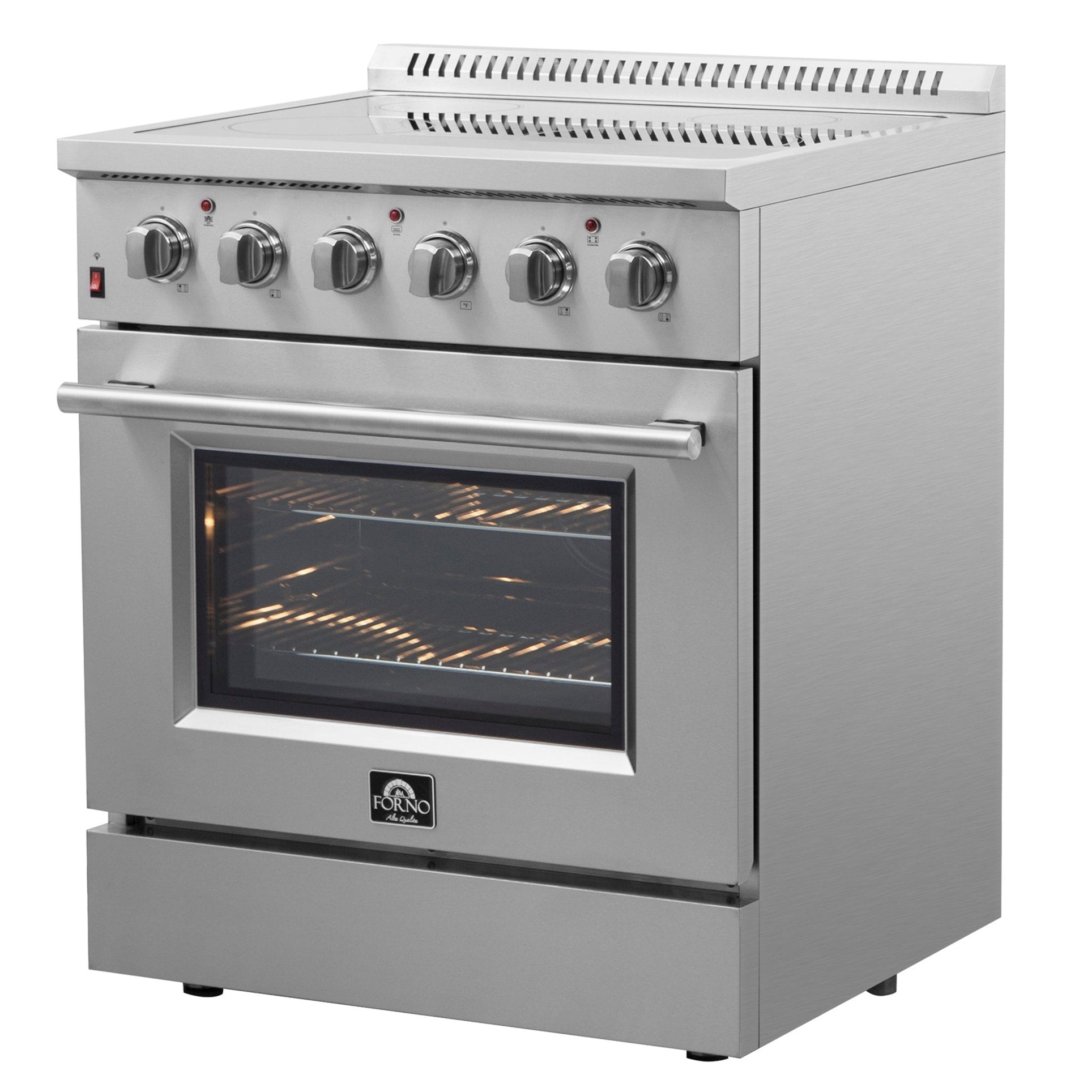 FORNO Galiano 30" 4.32 cu. ft. Freestanding Electric Range with 4 Elements in Stainless Steel