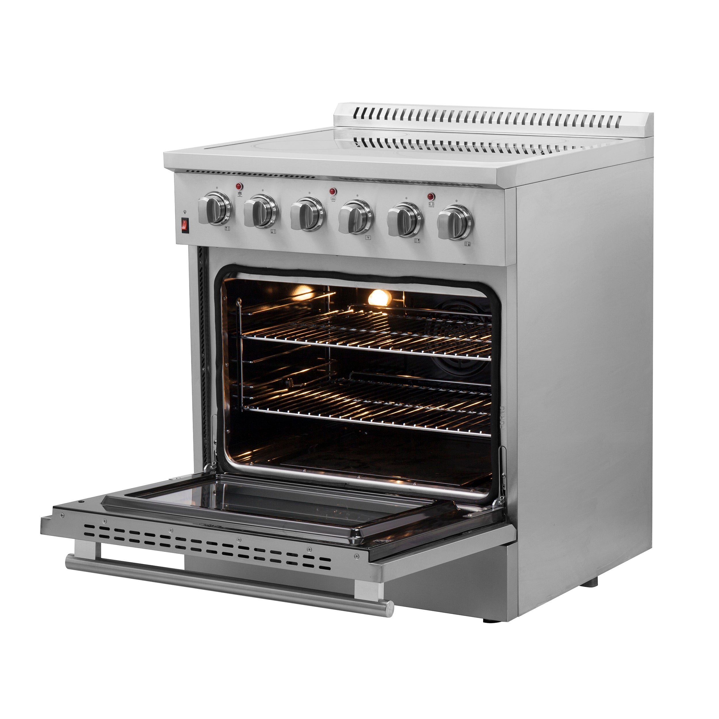 FORNO Galiano 30" 4.32 cu. ft. Freestanding Electric Range with 4 Elements in Stainless Steel