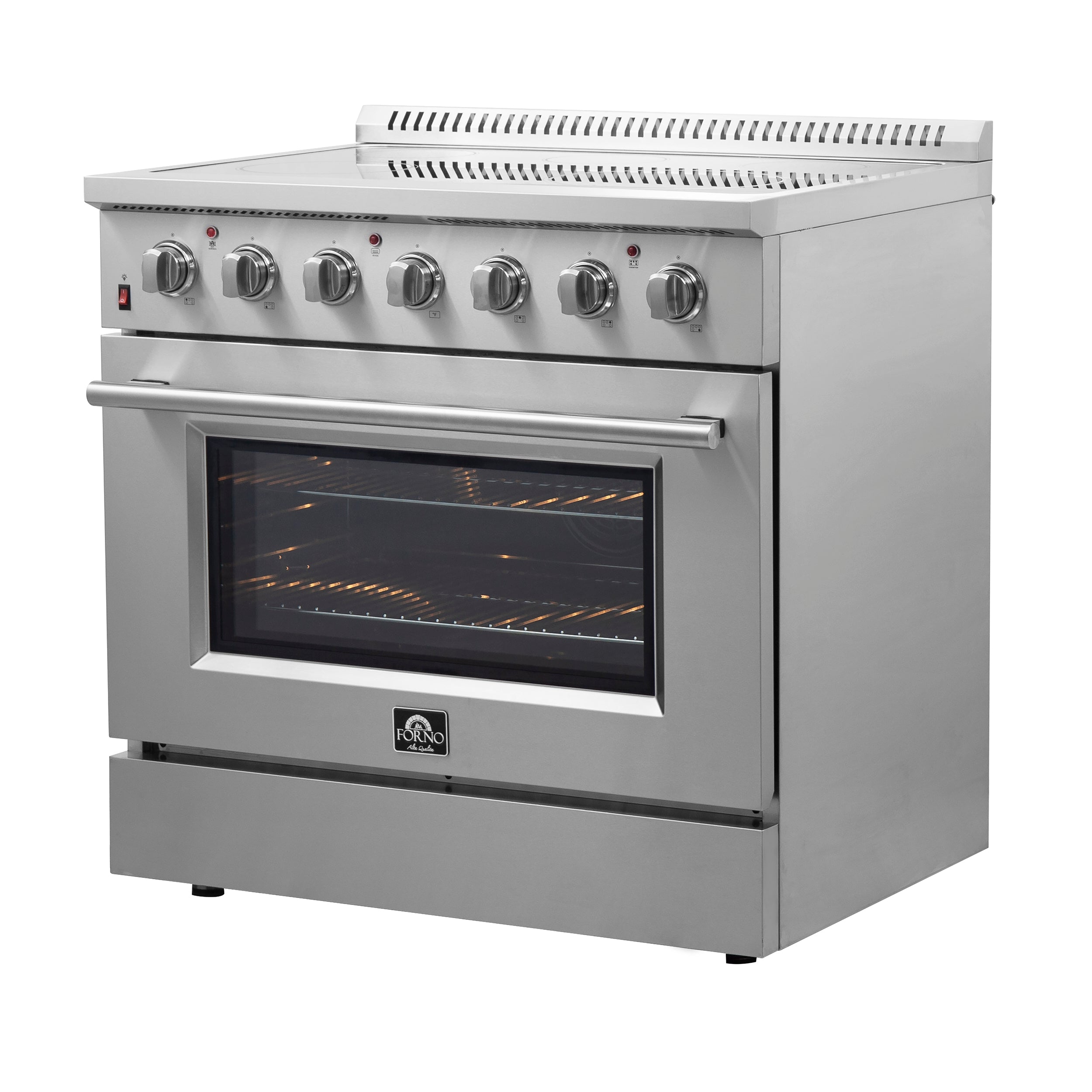 FORNO Galiano 36" 5.36 cu. ft. Freestanding Electric Range with 5 Elements in Stainless Steel