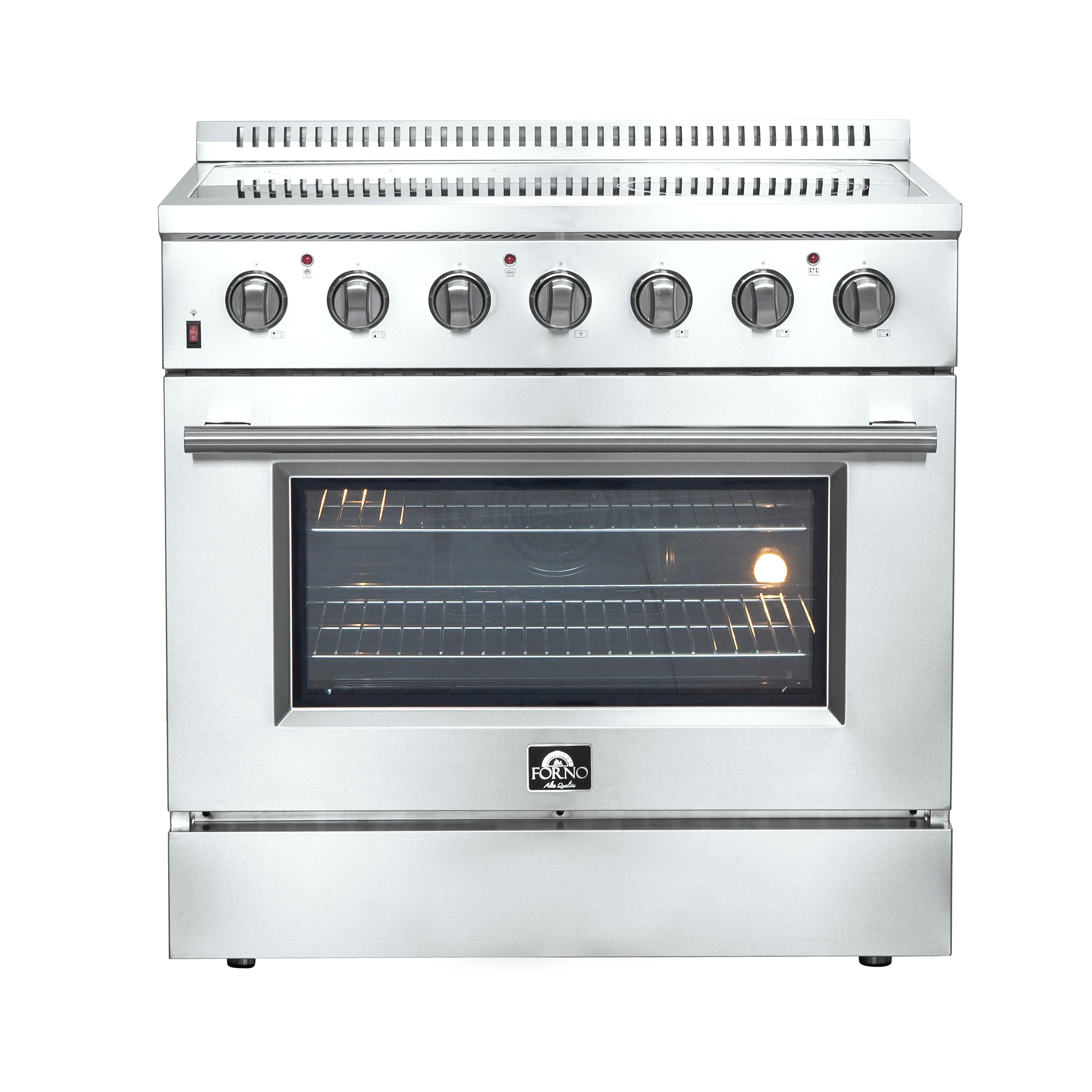 FORNO Galiano 36" 5.36 cu. ft. Freestanding Electric Range with 5 Elements in Stainless Steel