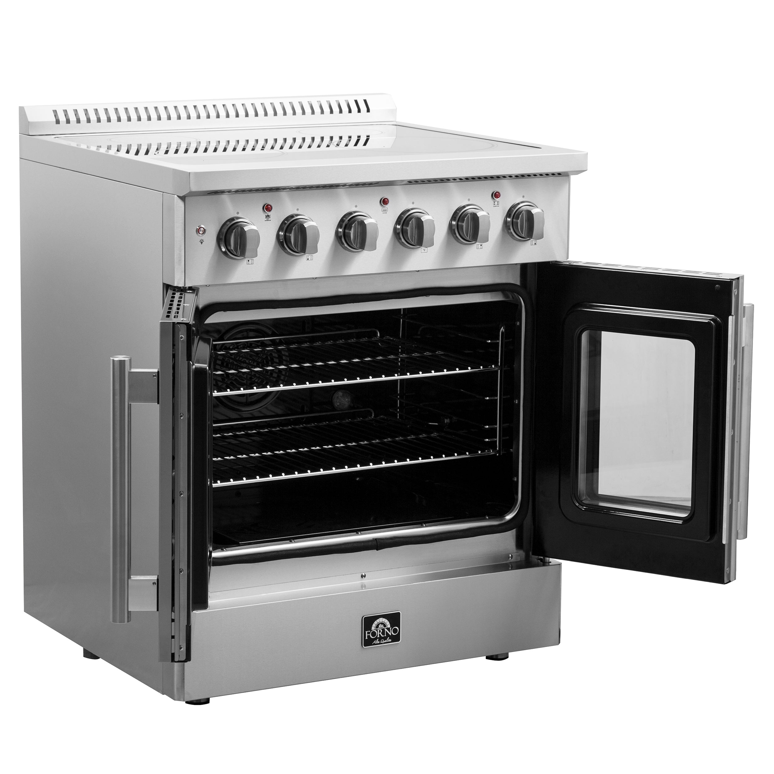 FORNO Galiano 30" 4.32 cu. ft. Freestanding Electric Range with French Door in Stainless Steel