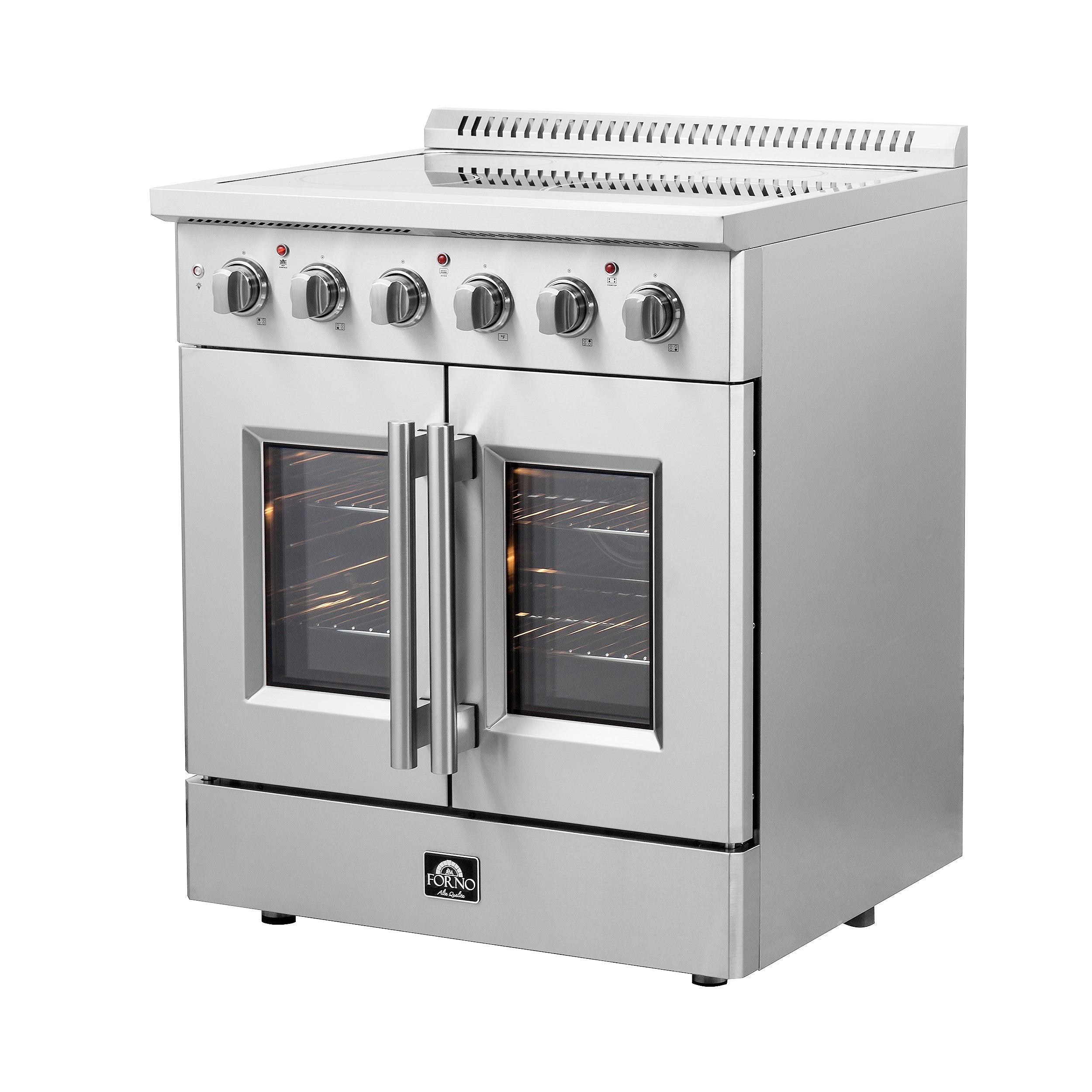 FORNO Galiano 30" 4.32 cu. ft. Freestanding Electric Range with French Door in Stainless Steel