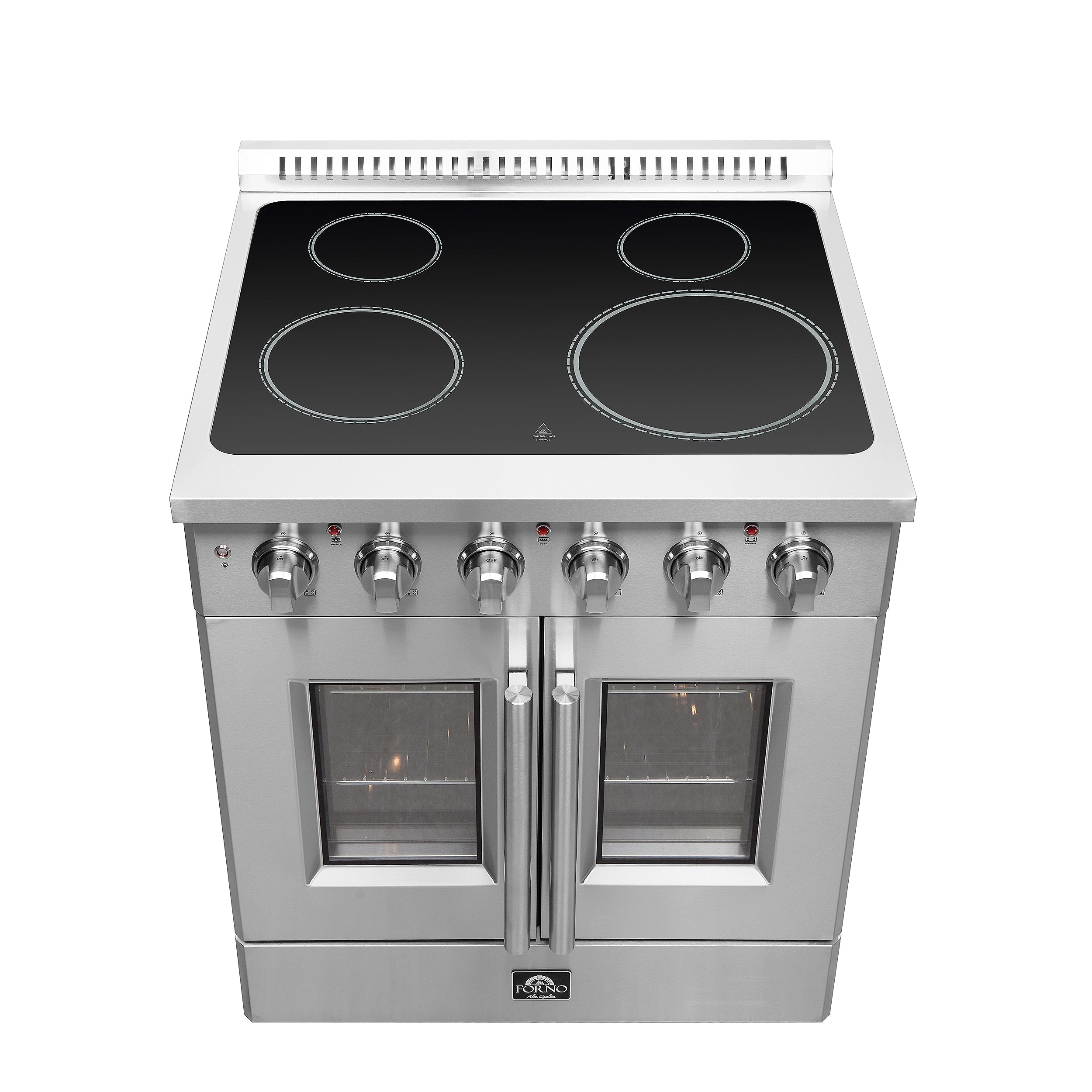 FORNO Galiano 30" 4.32 cu. ft. Freestanding Electric Range with French Door in Stainless Steel