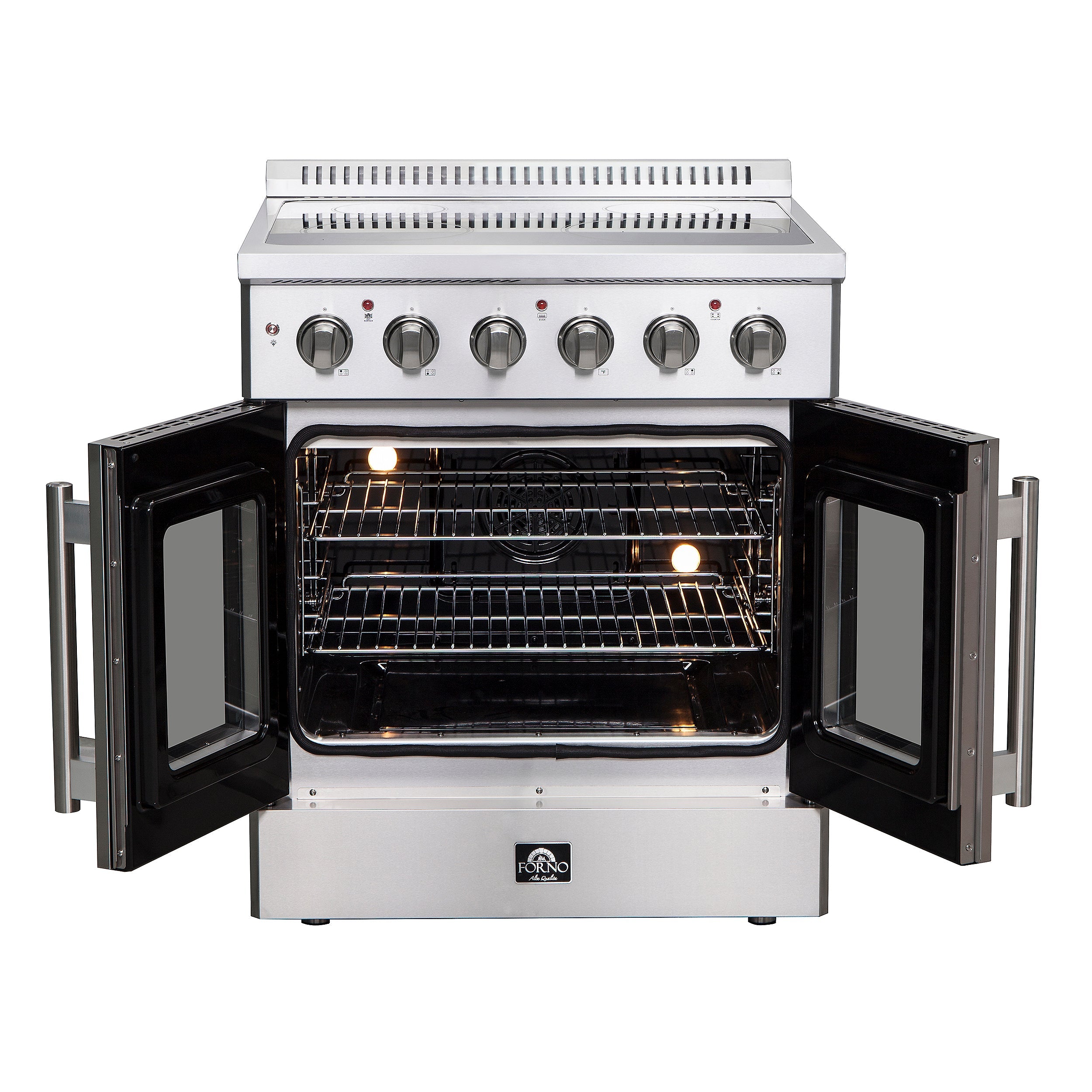 FORNO Galiano 30" 4.32 cu. ft. Freestanding Electric Range with French Door in Stainless Steel