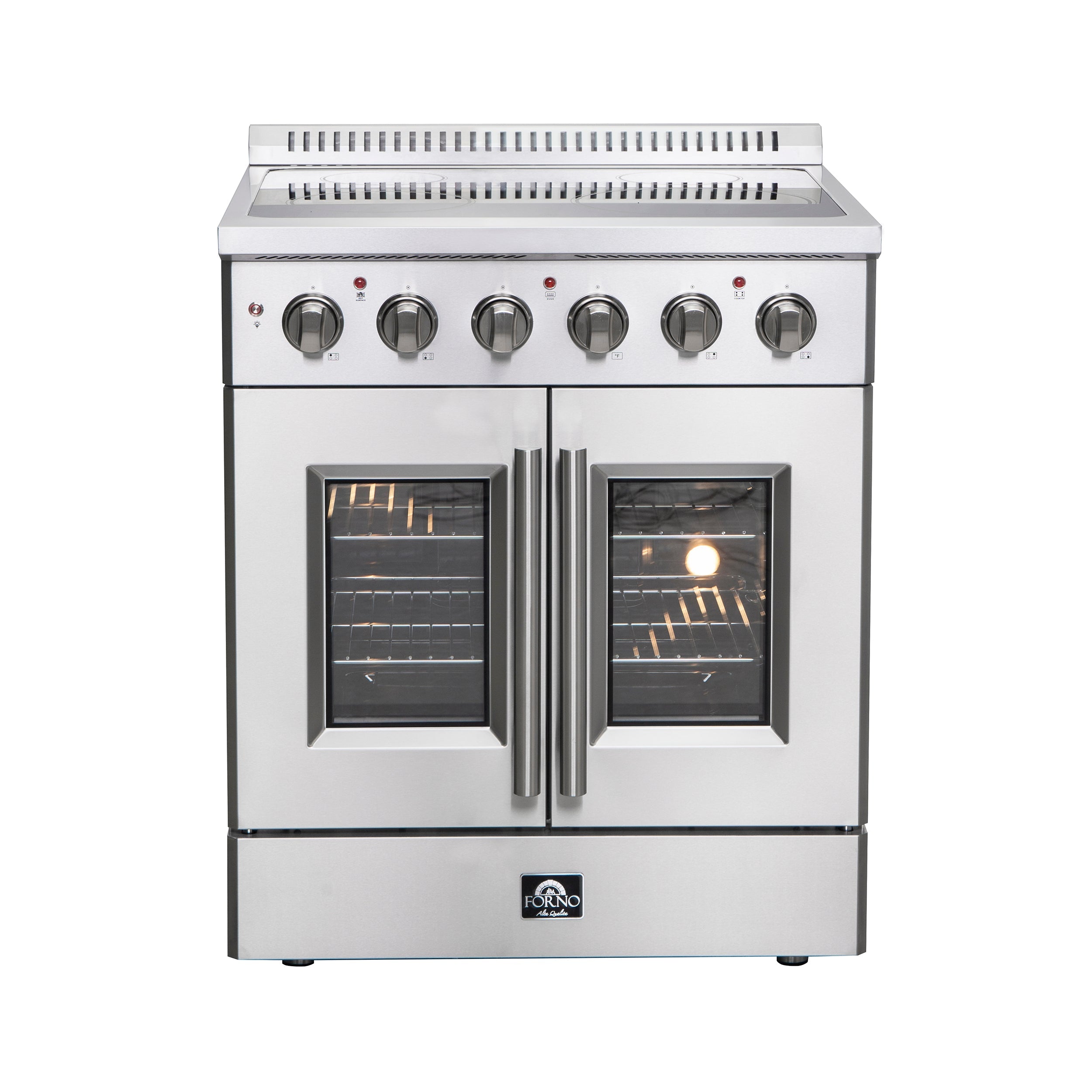 FORNO Galiano 30" 4.32 cu. ft. Freestanding Electric Range with French Door in Stainless Steel