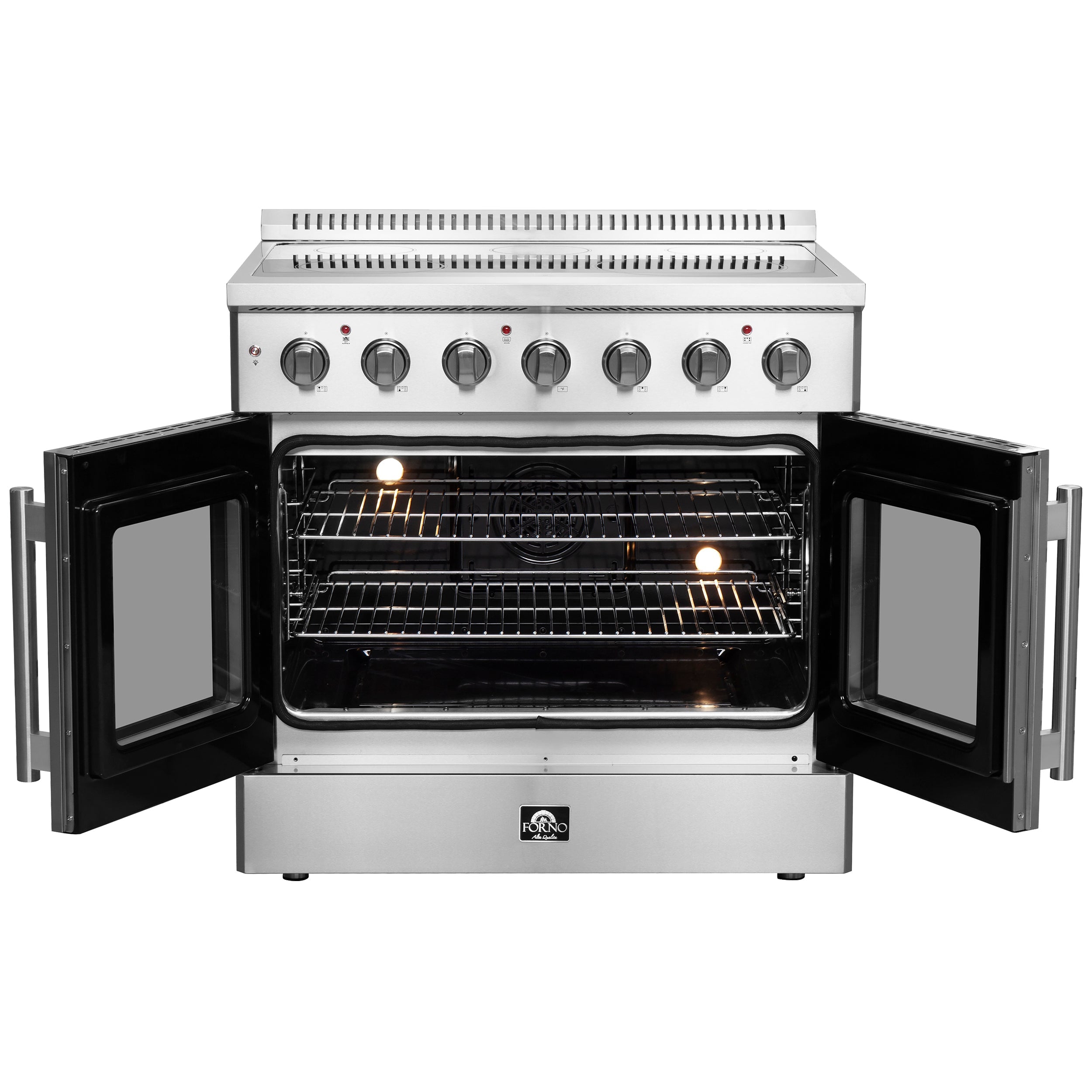 FORNO Galiano 36" 5.36 cu. ft. Freestanding Electric Range with French Door in Stainless Steel