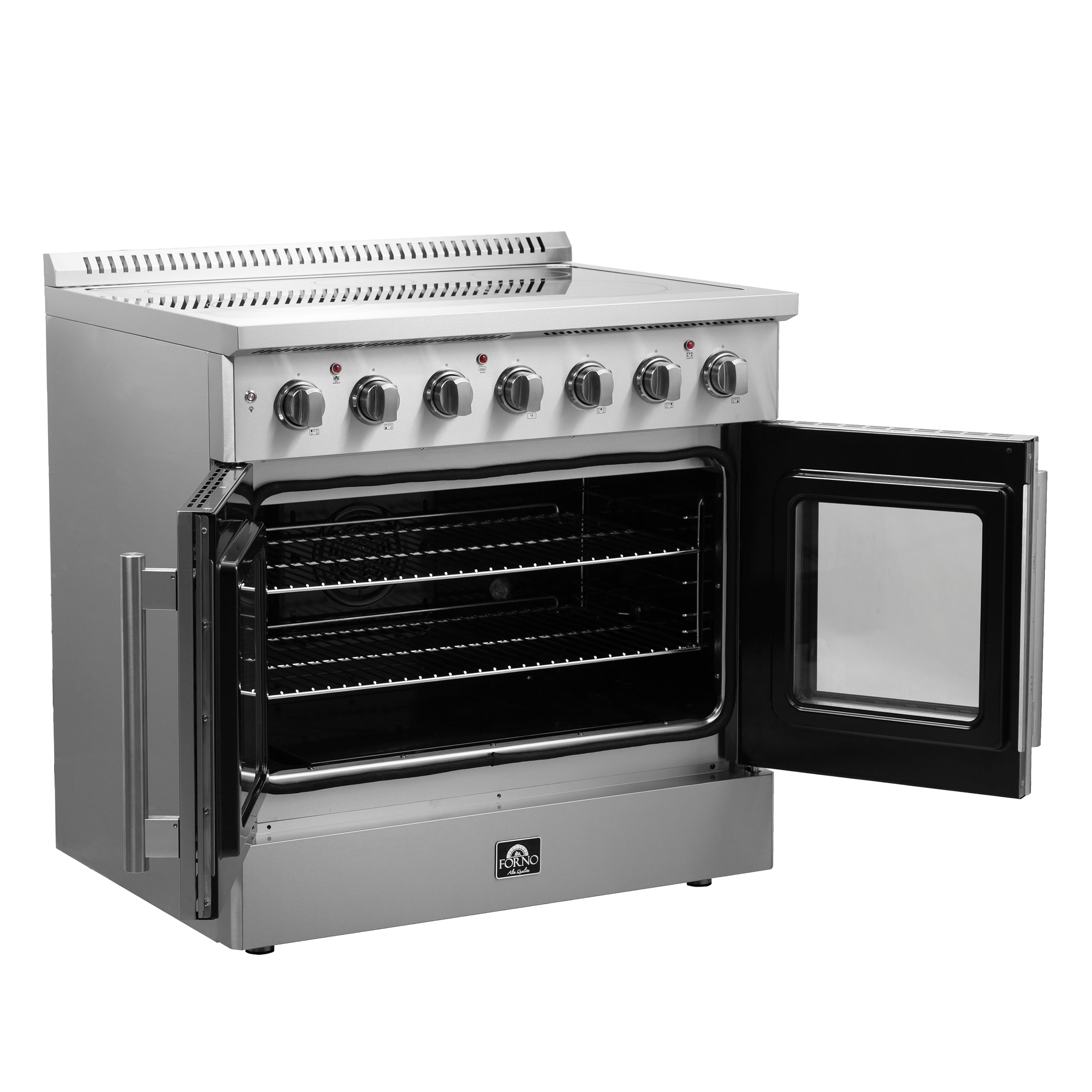 FORNO Galiano 36" 5.36 cu. ft. Freestanding Electric Range with French Door in Stainless Steel