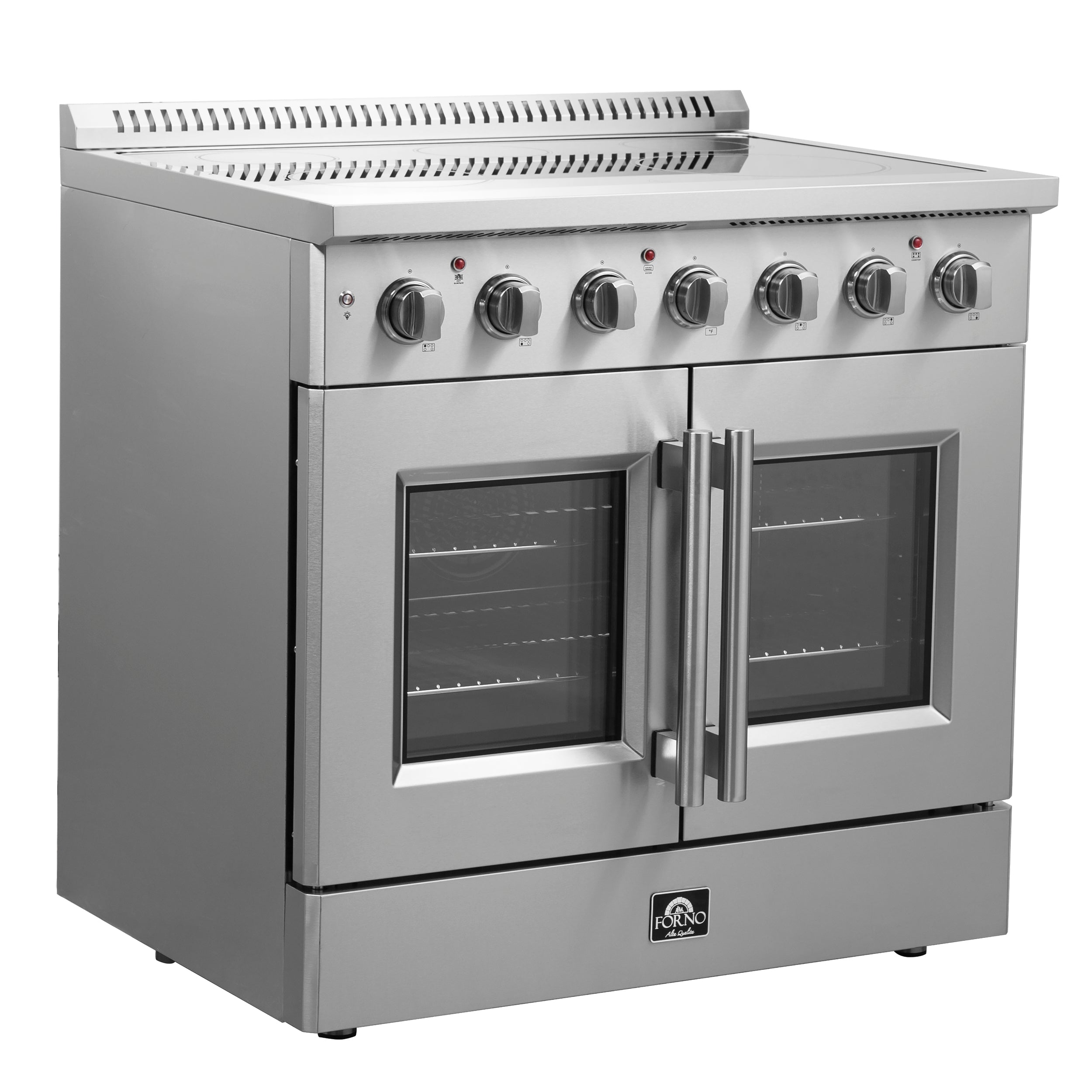 FORNO Galiano 36" 5.36 cu. ft. Freestanding Electric Range with French Door in Stainless Steel