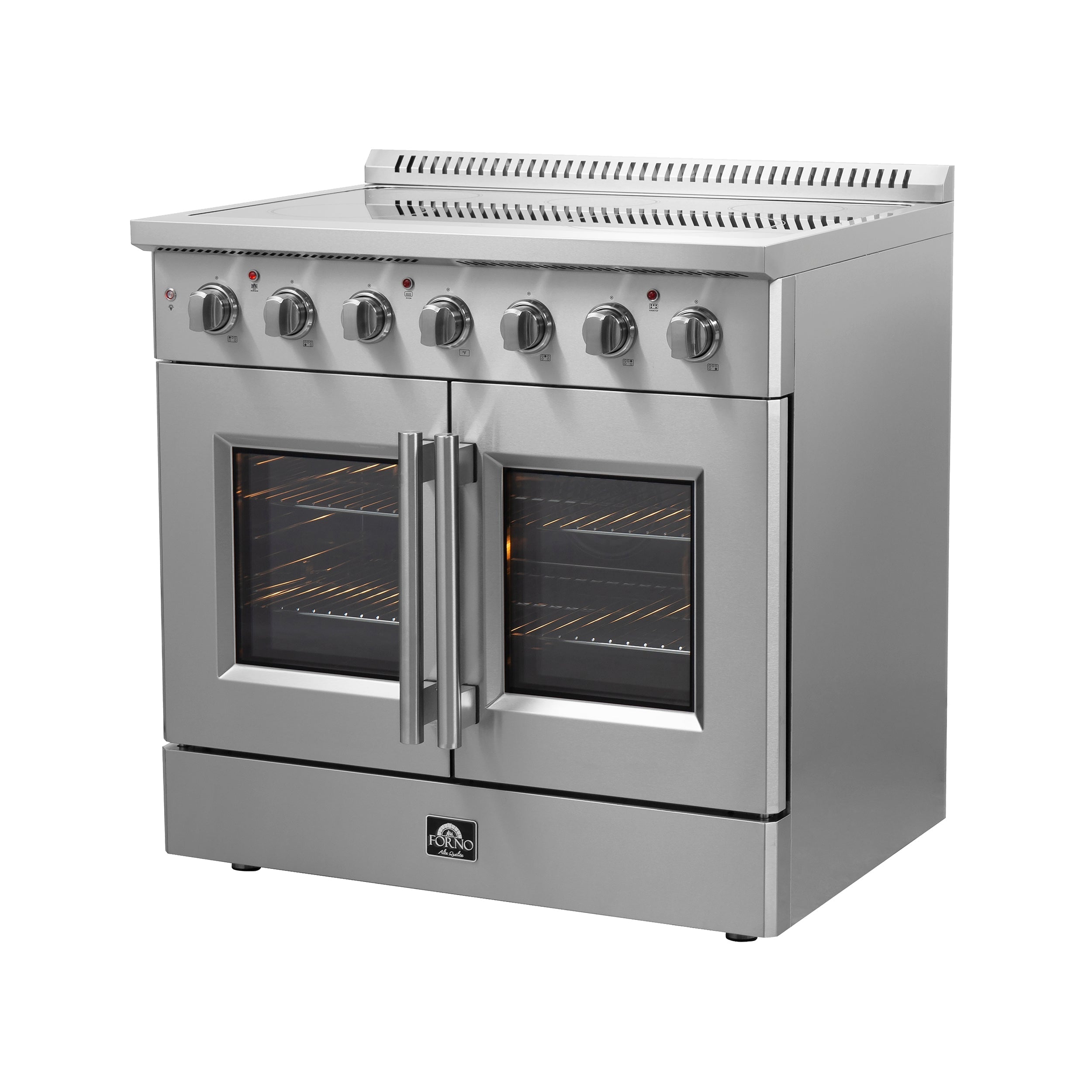 FORNO Galiano 36" 5.36 cu. ft. Freestanding Electric Range with French Door in Stainless Steel