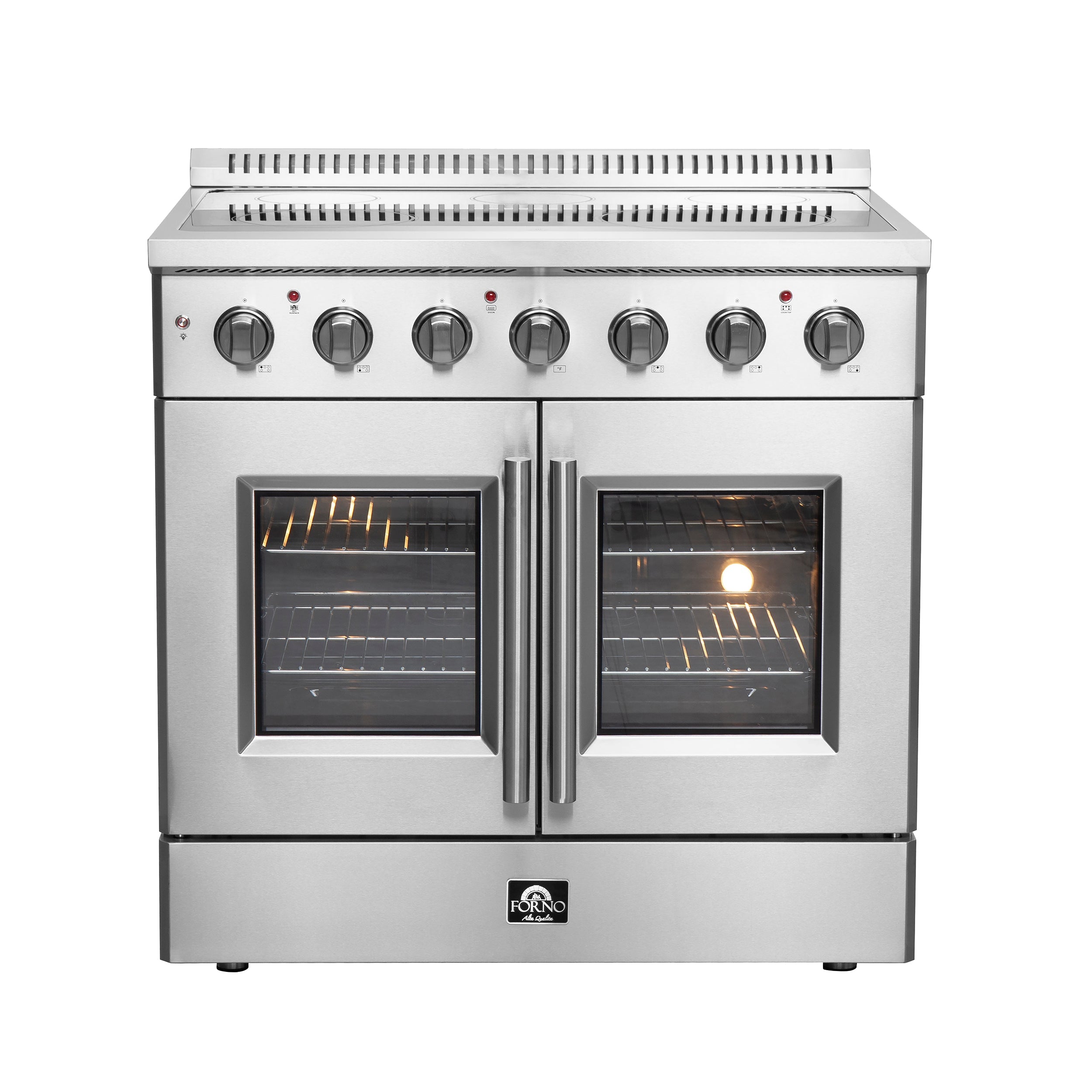 FORNO Galiano 36" 5.36 cu. ft. Freestanding Electric Range with French Door in Stainless Steel