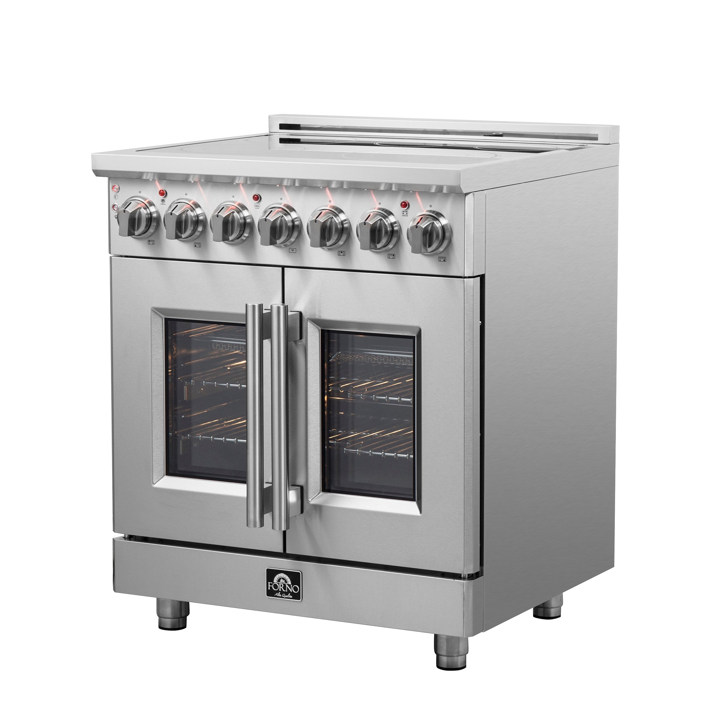 FORNO Massimo 30" 4.32 cu. ft. Freestanding French Door Electric Range with 5 Elements