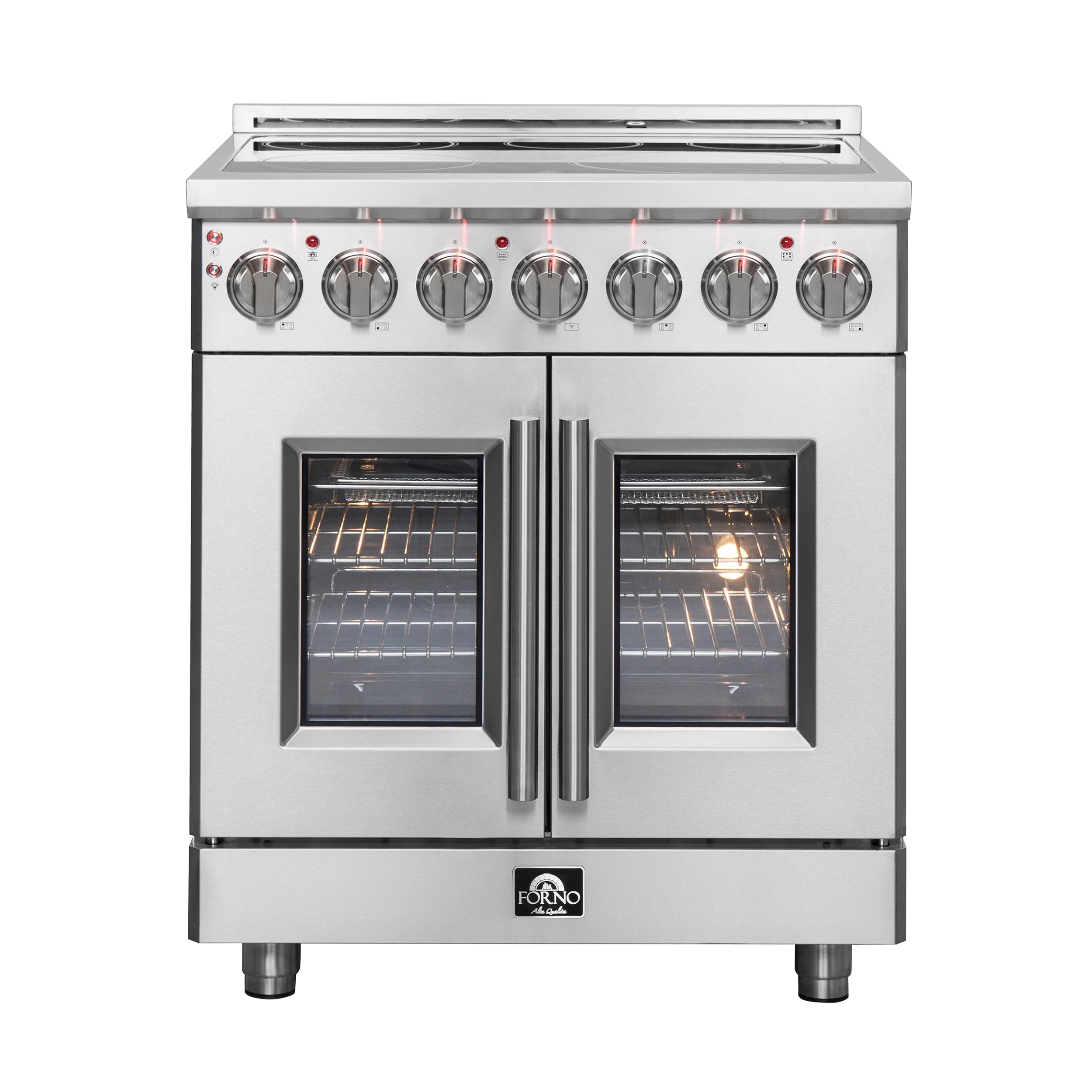 FORNO Massimo 30" 4.32 cu. ft. Freestanding French Door Electric Range with 5 Elements