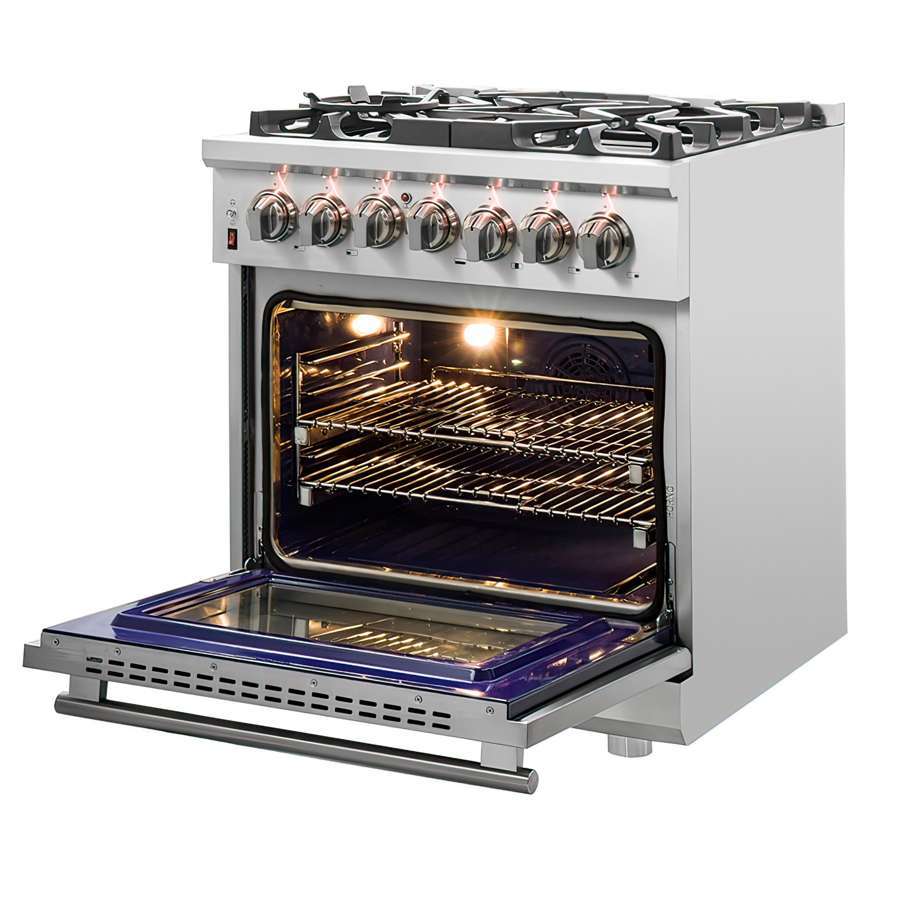 FORNO Massimo 30" 4.32 cu. ft. Freestanding Dual Fuel Range with 5 Burners