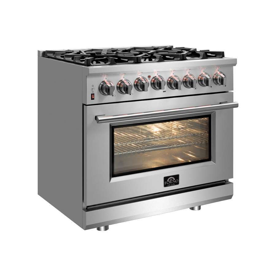 FORNO Massimo 30" 4.32 cu. ft. Freestanding Dual Fuel Range with 5 Burners