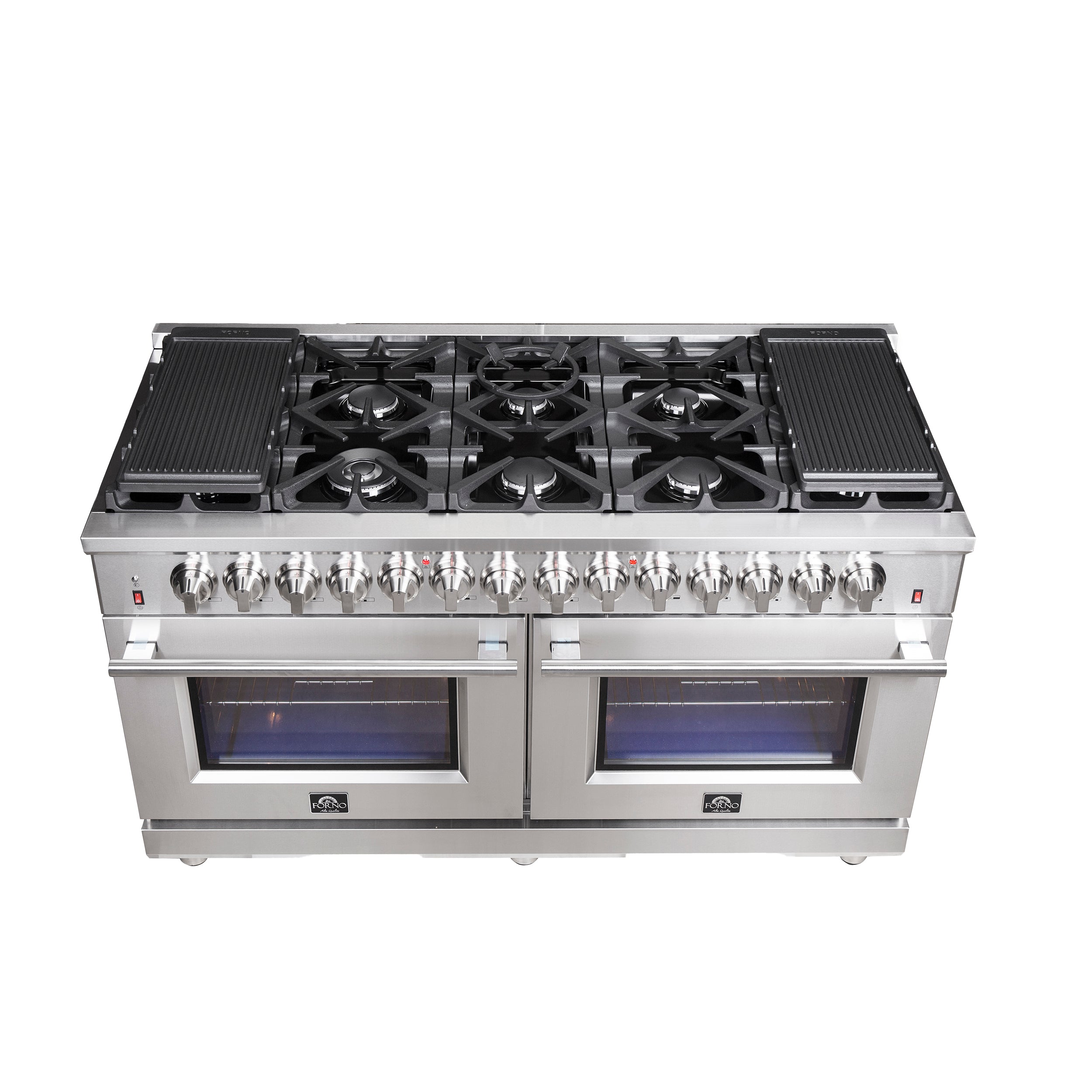 FORNO Massimo 60″ 8.64 cu. ft. Freestanding Dual Fuel Range with 10 Burners