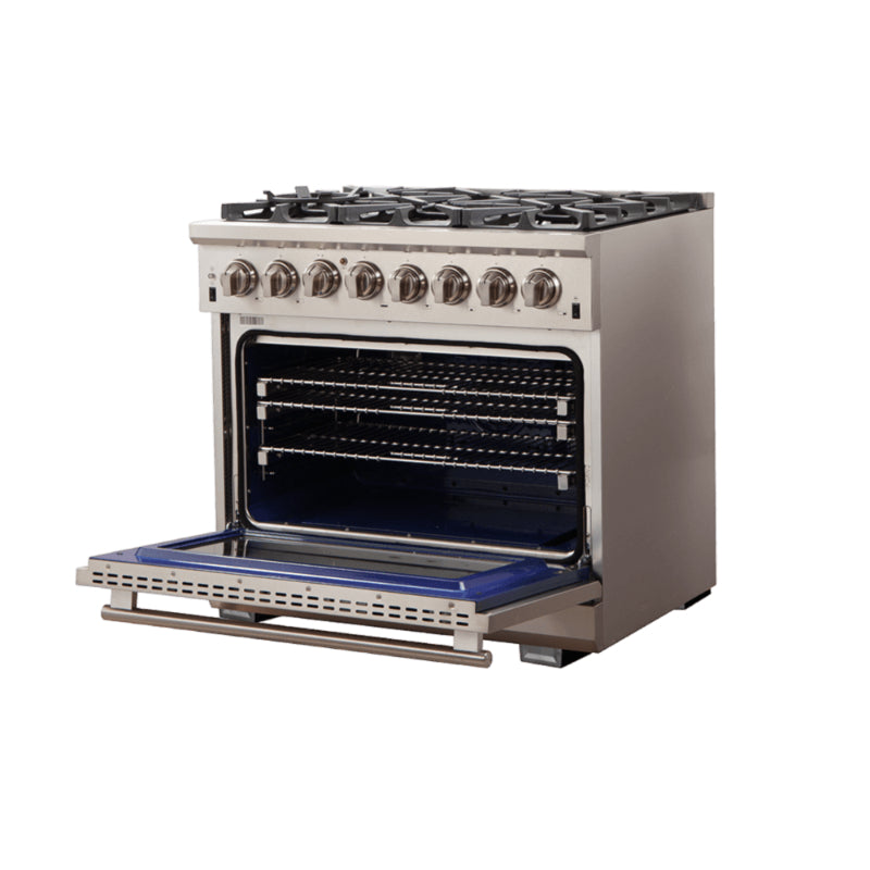 FORNO Capriasca 36" Freestanding Dual Fuel Range