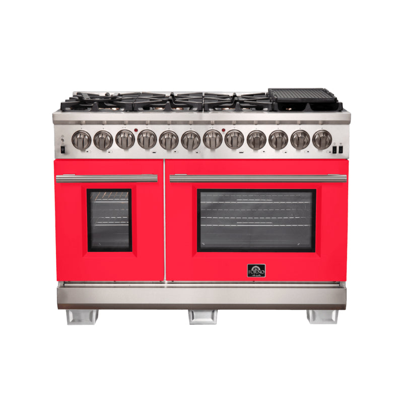 FORNO Capriasca 48" Freestanding Dual Fuel Range