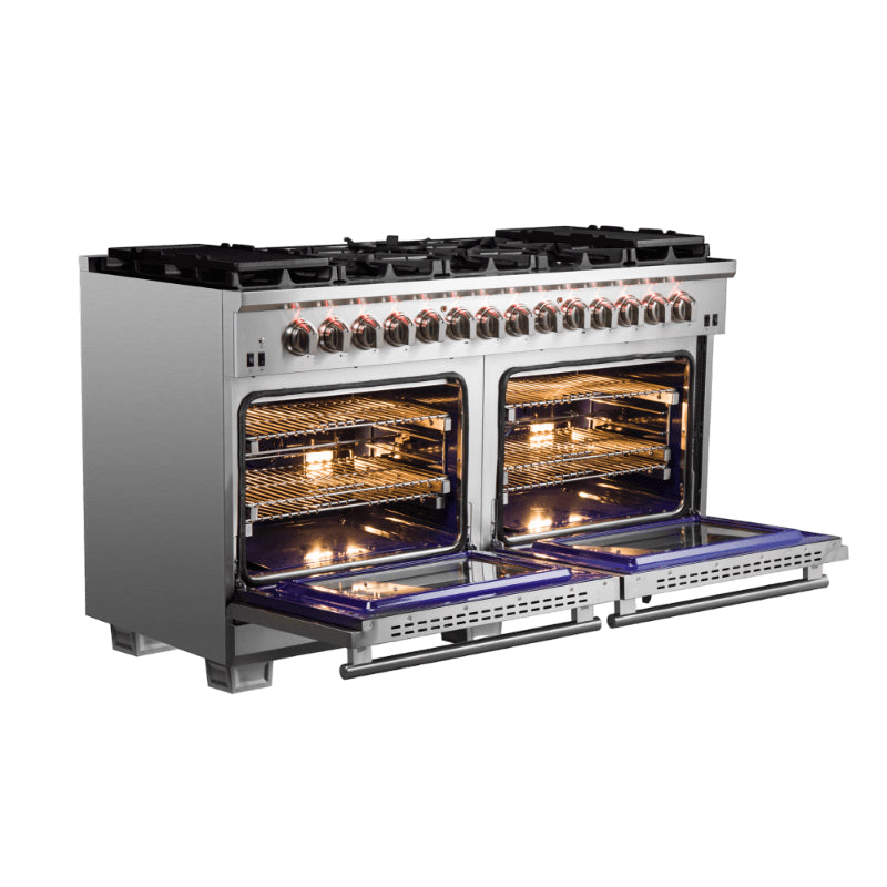 FORNO Capriasca 60" Freestanding Dual Fuel Range