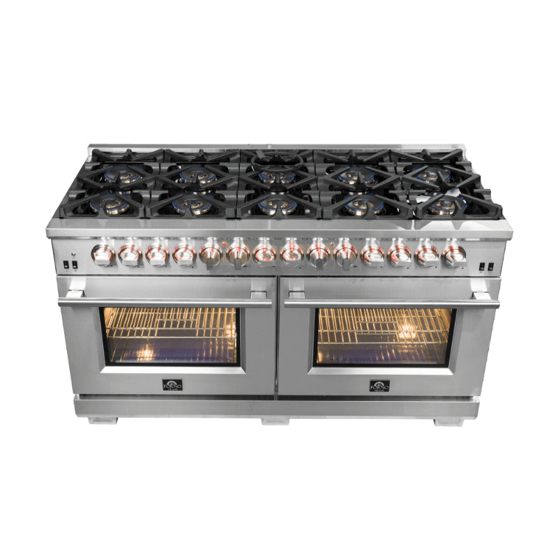 FORNO Capriasca 60" Freestanding Dual Fuel Range